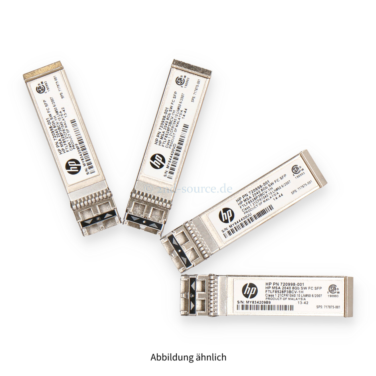 4x HPE 8GB Shortwave FC SFP Transceiver Module MSA 2040 C8R23B 717875-001 720998-001