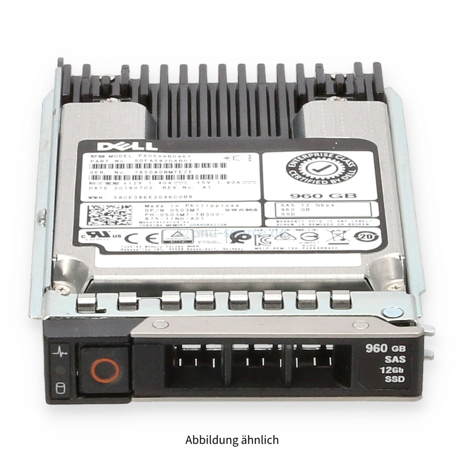 Dell 960GB SAS 12G SFF Mixed Use HotPlug SSD 503M7 0503M7