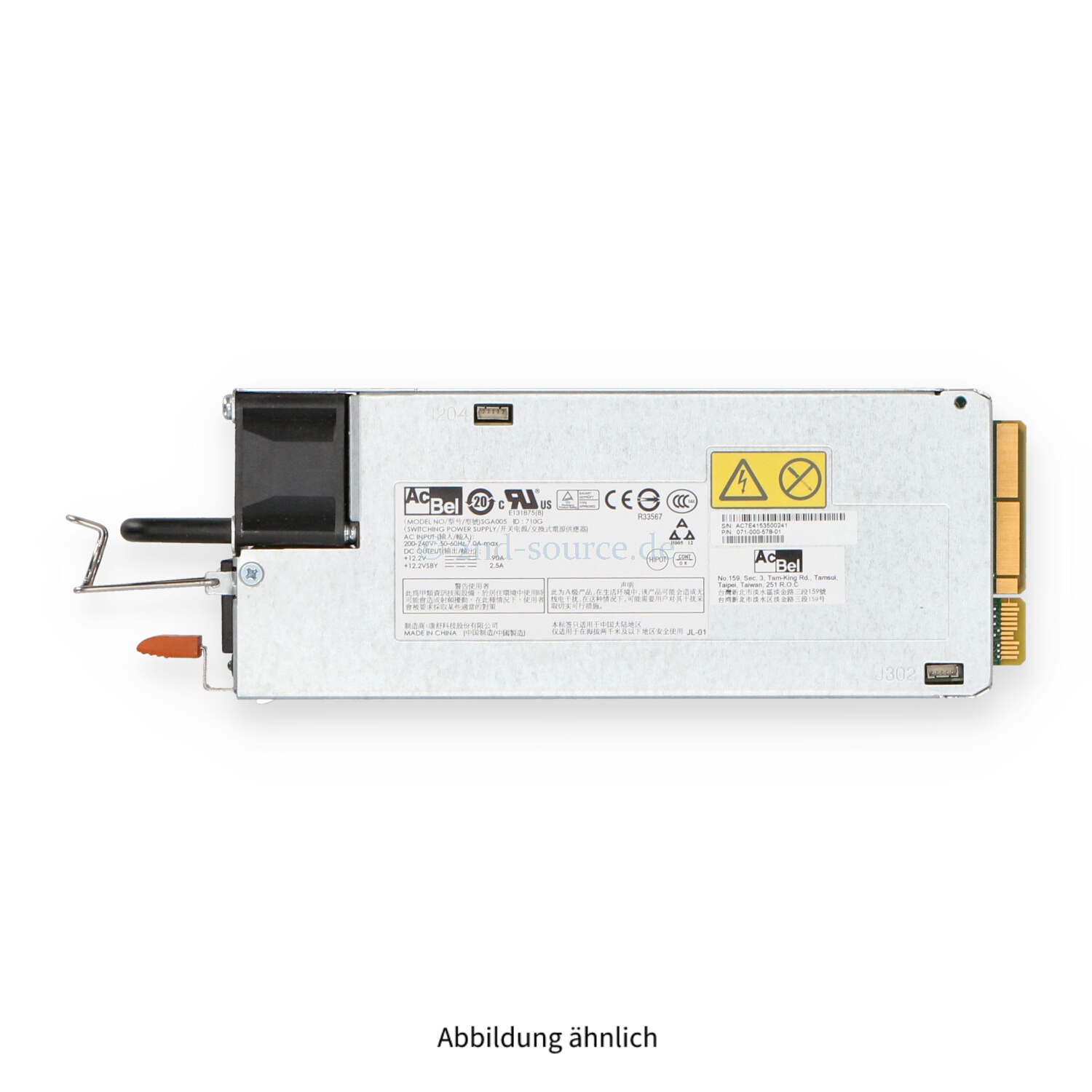 EMC AcBel 1100W HotPlug Power Supply VNX5200 5400 5600 071-000-578-01 SGA005 EMC AcBel 1100W HotPlug Power Supply VNX5200 5400 5600 071-000-578-01 SGA005