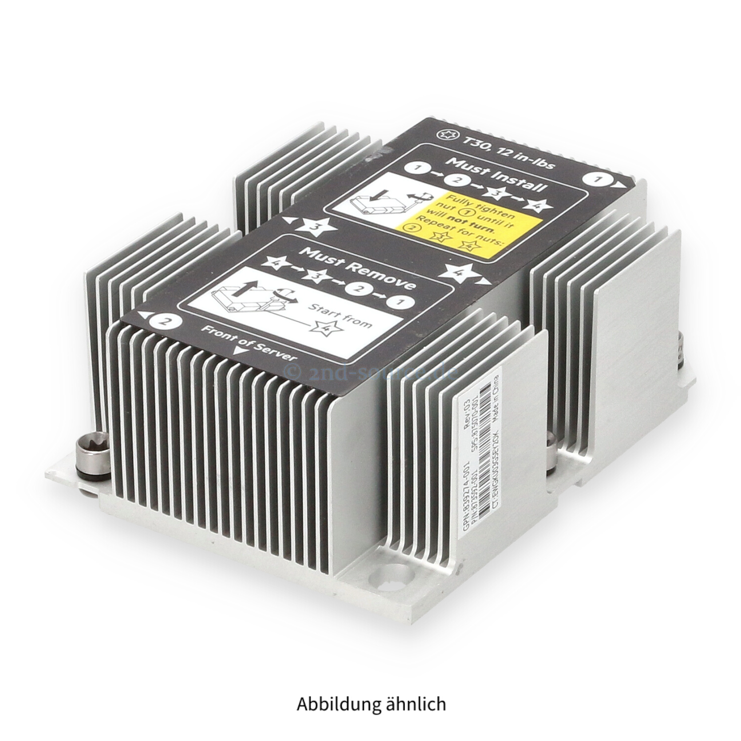 HPE Standard Heatsink < 125 W ProLiant DL380 G10 875070-001 HPE Standard Heatsink < 125 W ProLiant DL380 G10 875070-001