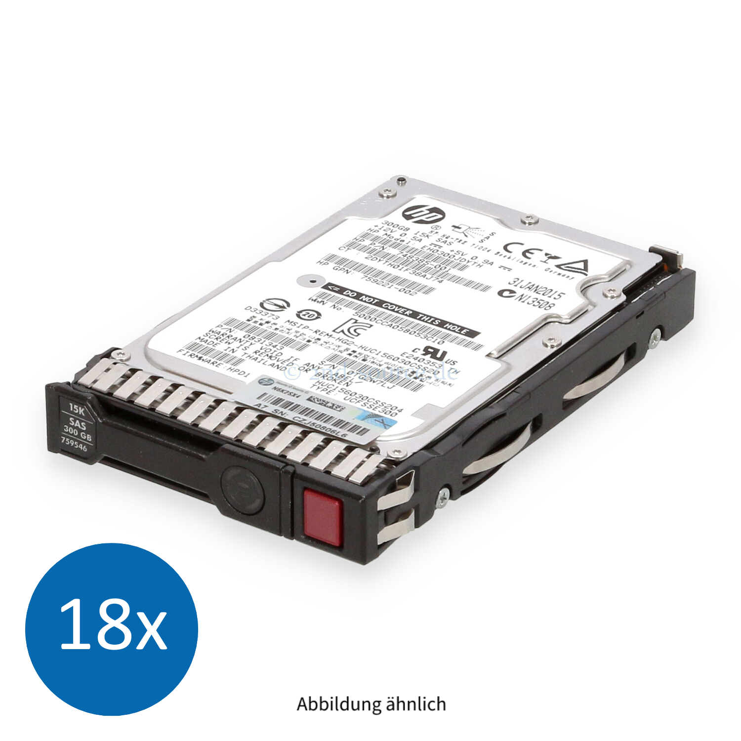 18x HPE 300GB 15k SAS 12G SFF SC HotPlug HDD 759208-B21 759546-001