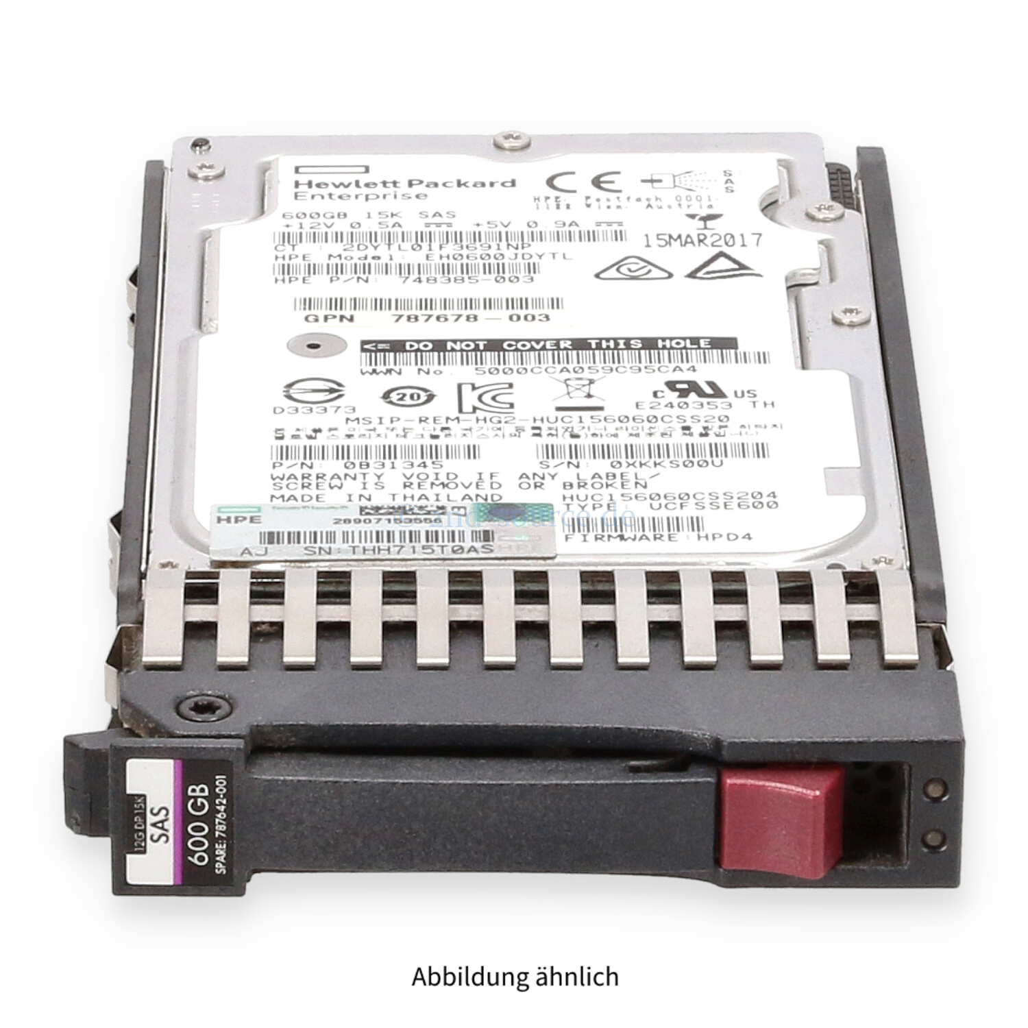 HPE 600GB 15k SAS 12G SFF DP HotPlug HDD MSA 2040 J9F42A 787642-001