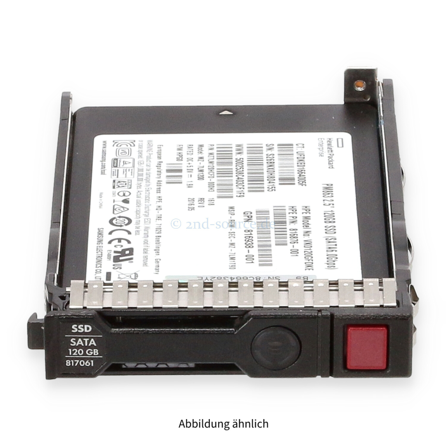 HPE 120GB SATA 6G SFF Read Intensive SC HotPlug SSD 816879-B21 817061-001