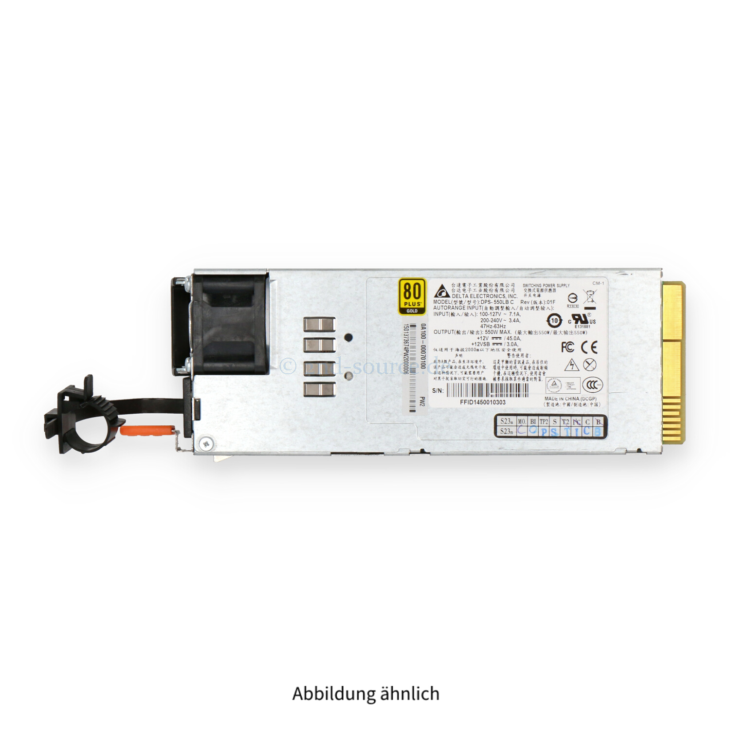 Delta Electronics 550W Hot Plug Power Supply DPS-550LB C Delta Electronics 550W Hot Plug Power Supply DPS-550LB C