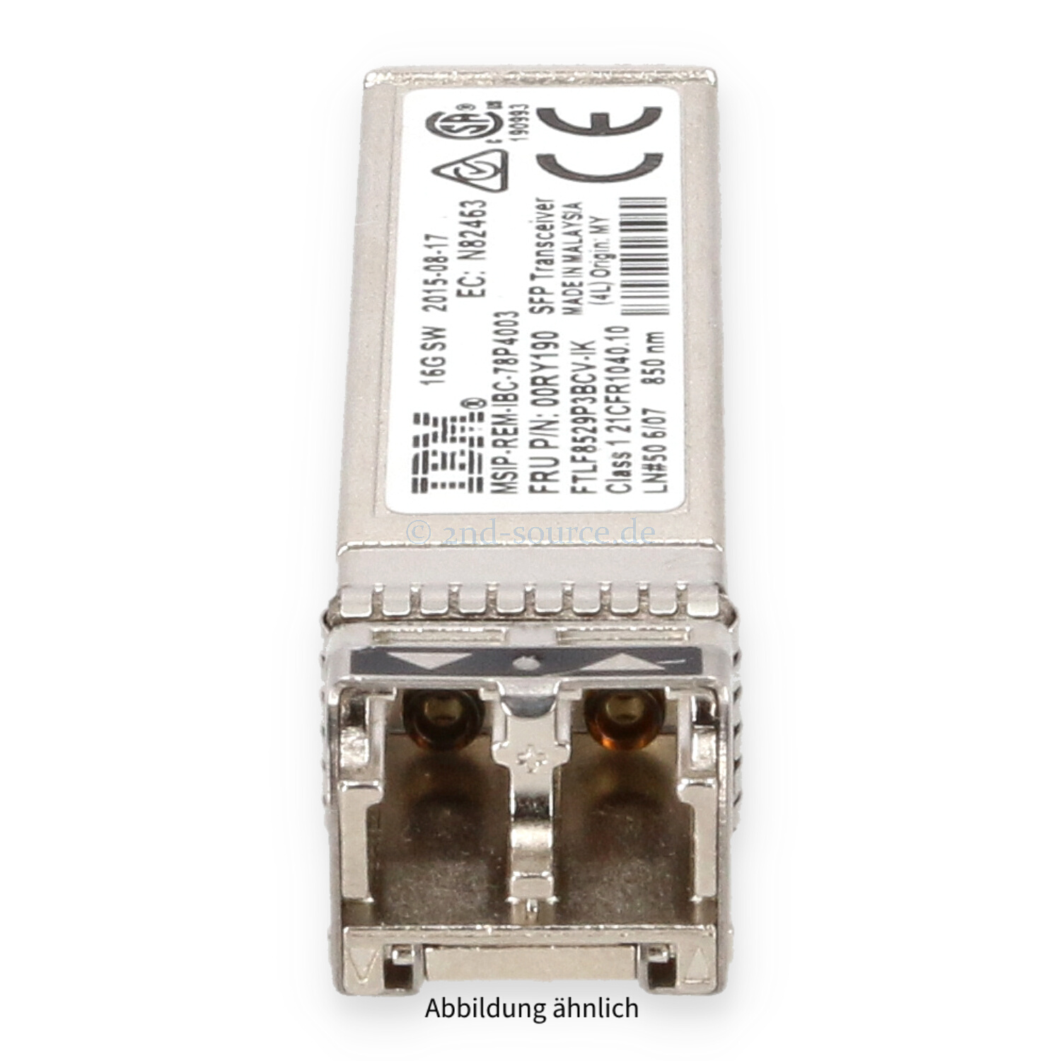 IBM 16G Short Wave FC SFP+ Transceiver 00RY190 AFBR-57F5MZ-IBY IBM 16G Short Wave FC SFP+ Transceiver 00RY190 AFBR-57F5MZ-IBY