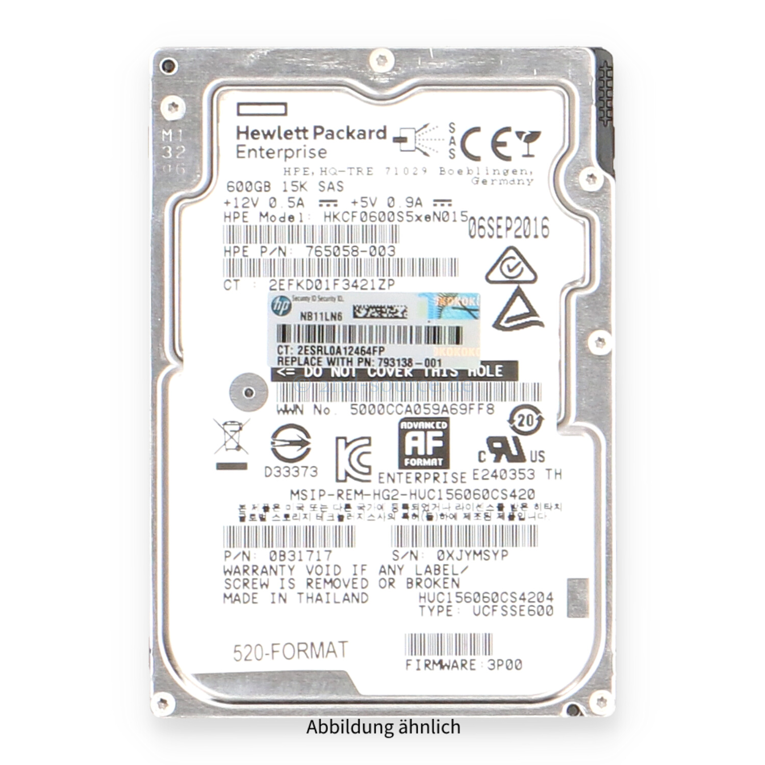 HPE 600GB 15k SAS 12G SFF HDD 793138-001 HUC156060CS4204
