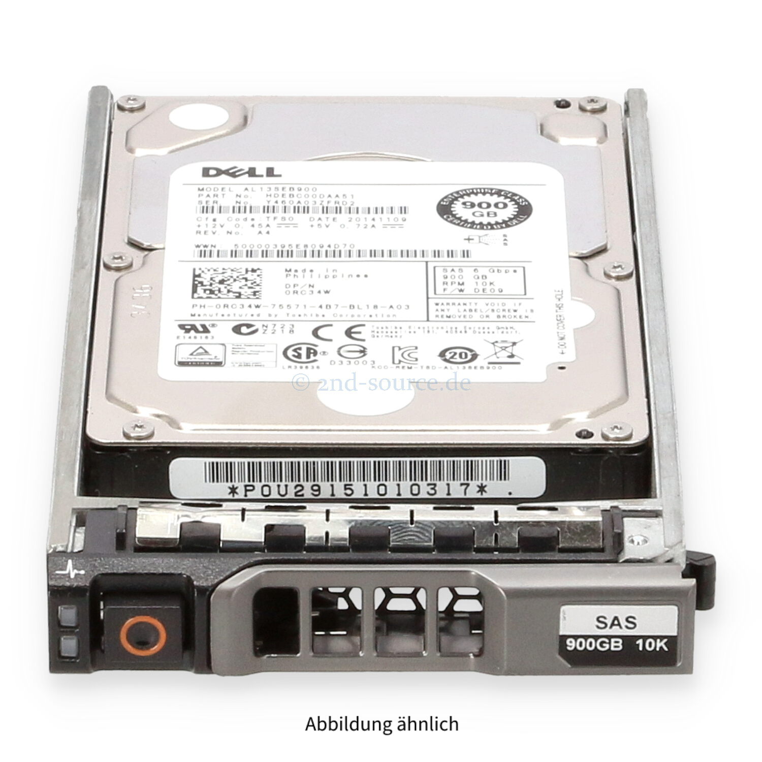 Dell 900GB 10k SAS 6G SFF HotPlug HDD RC34W 0RC34W