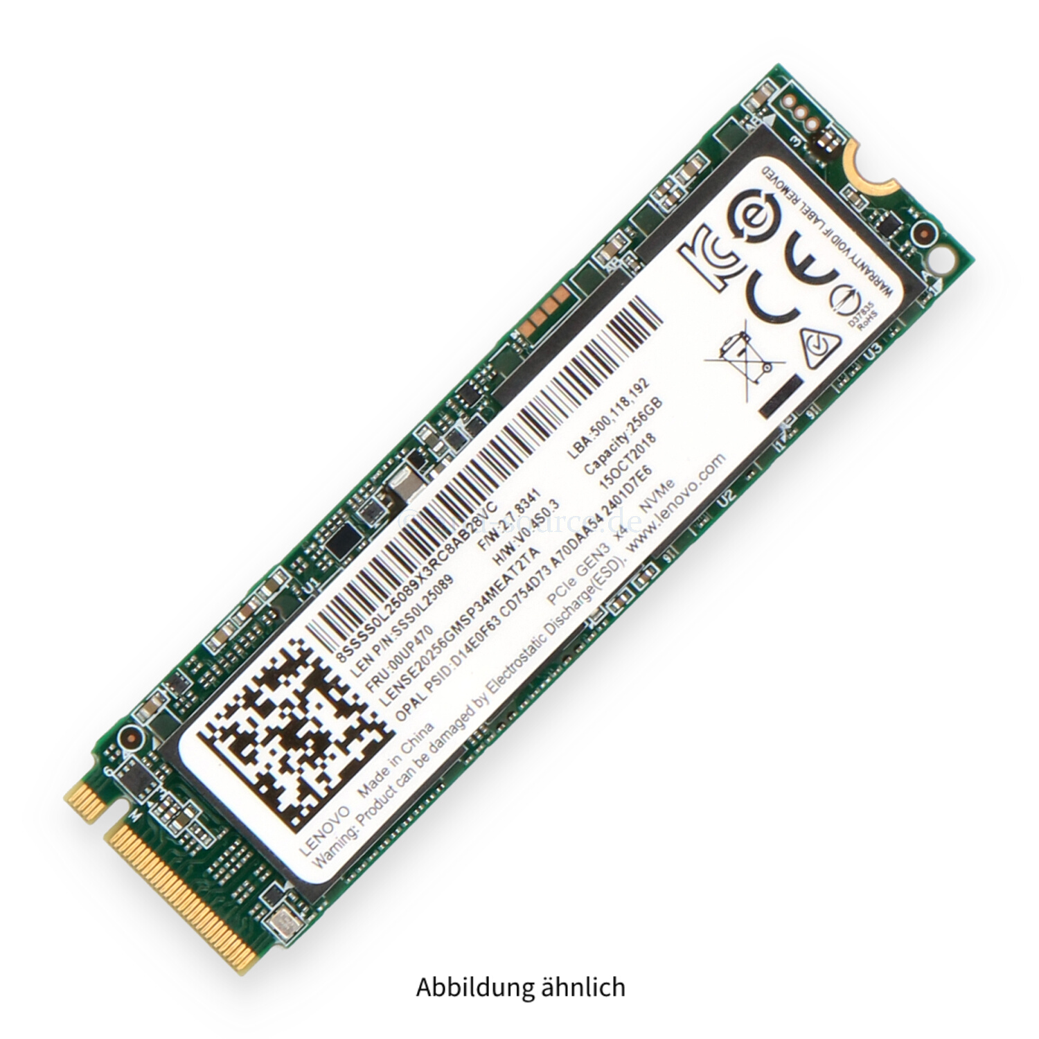 Lenovo 256GB NVMe PCIe 3.0 x4 M.2 SSD 00UP470 SSS0L25089