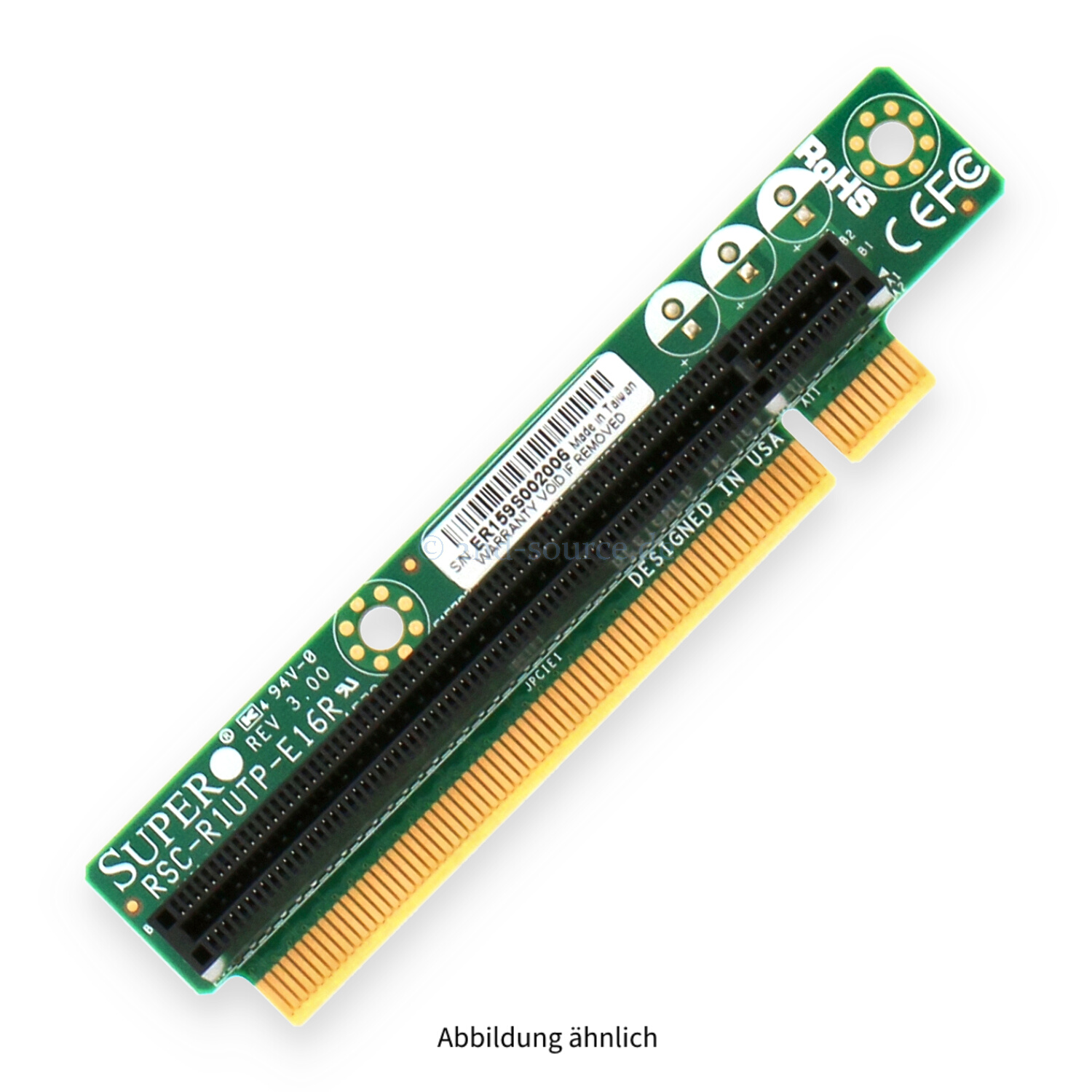 Supermicro 1x PCIe x16 1U RHS Riser RSC-R1UTP-E16R Supermicro 1x PCIe x16 1U RHS Riser RSC-R1UTP-E16R