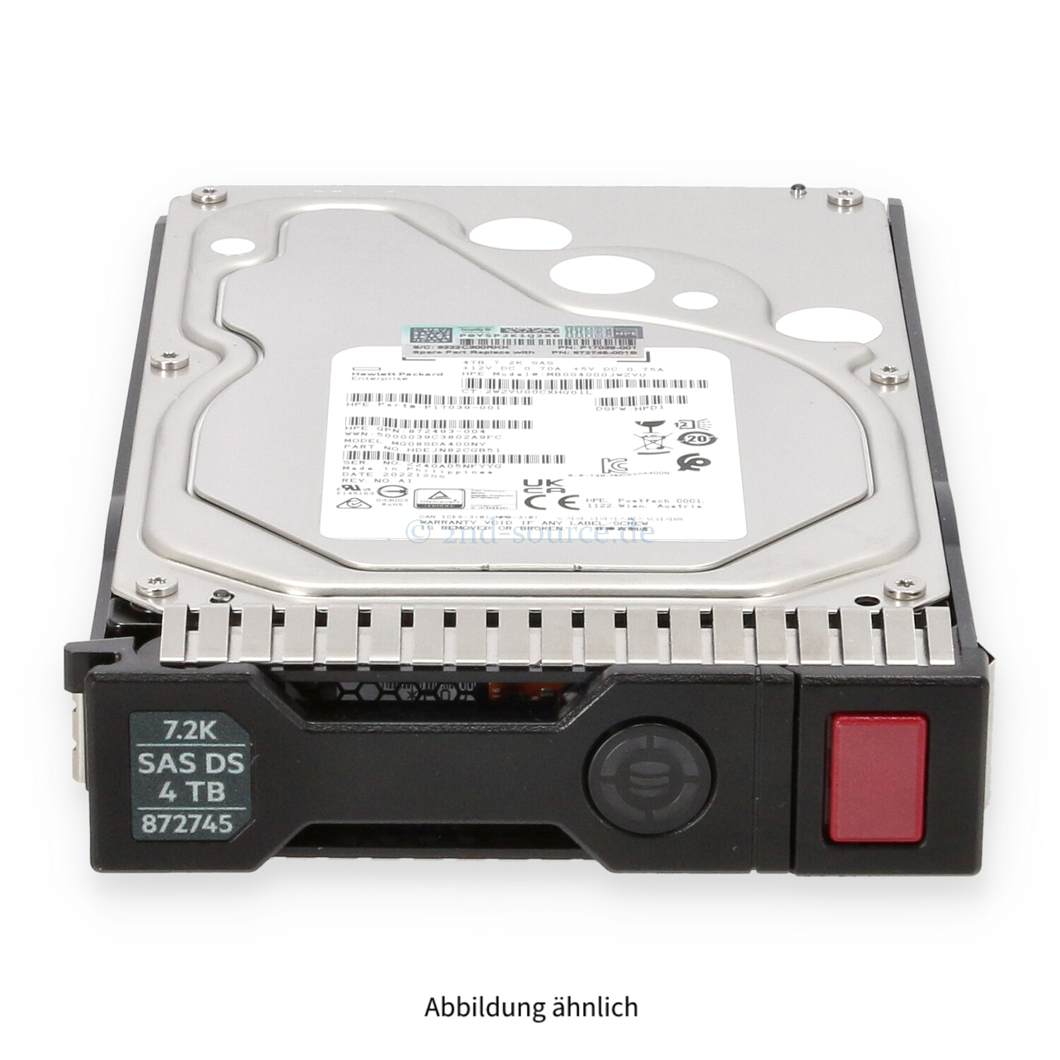 HPE 4TB 7.2k SAS 12G LFF Midline SC HotPlug HDD 872487-B21 872745 