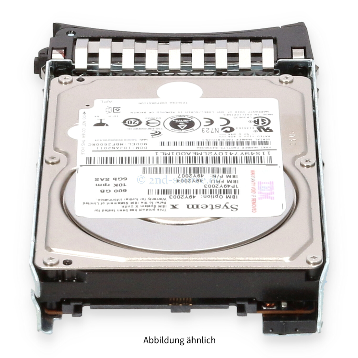 IBM 600GB 10k SAS 6G SFF HotPlug HDD x3550 M2 M3 x3650 M2 M3 49Y2003 49Y2004 49Y2007