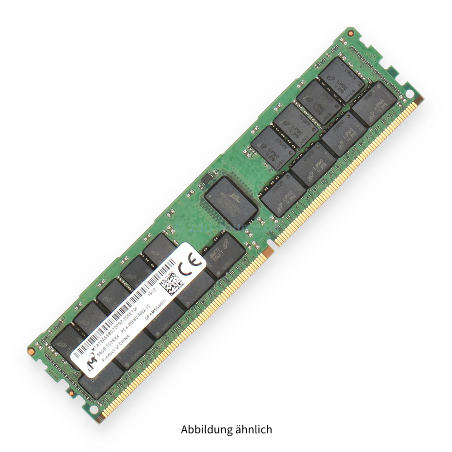 Micron 64GB PC4-21300V-R DIMM 2S2R x4 (DDR4-2666) Registered ECC MTA72ASS8G72PSZ-2S6E1