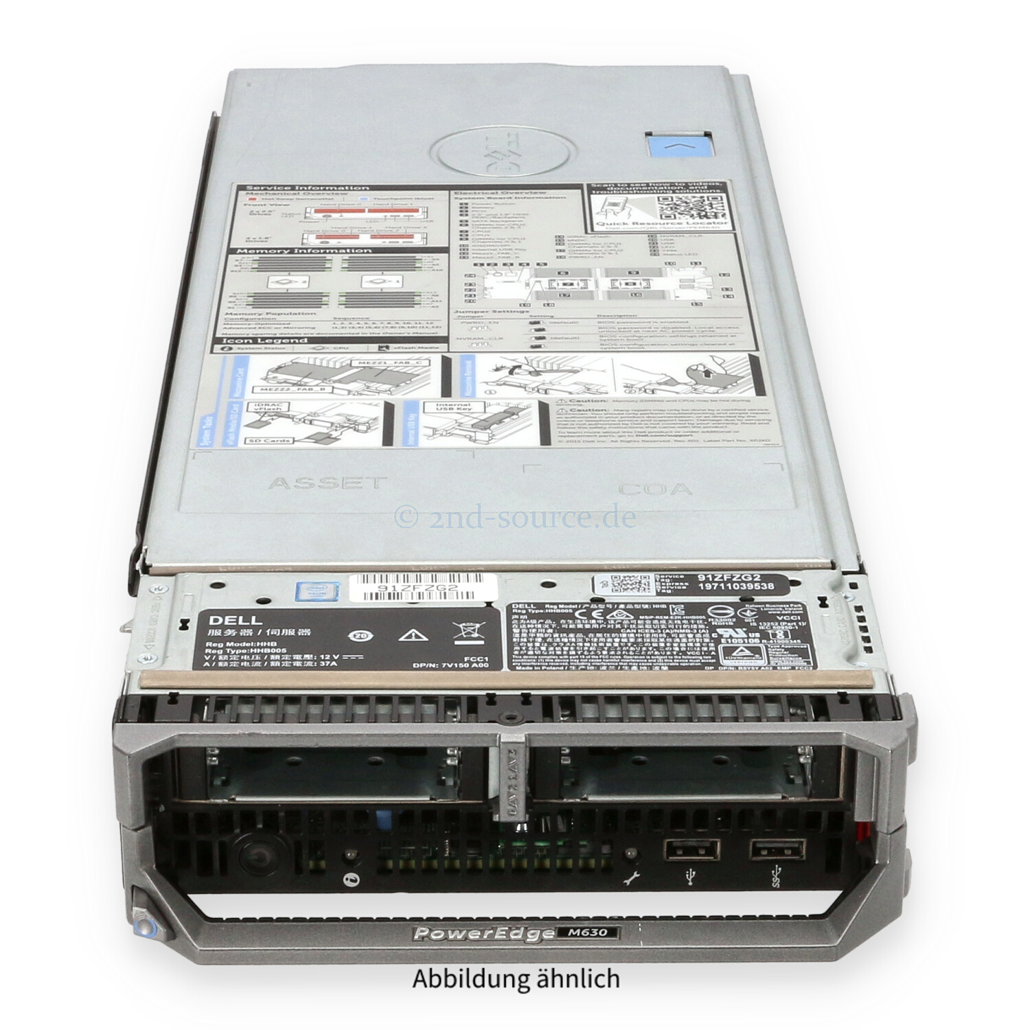 Dell PowerEdge M630 4x1.8'' CTO inkl. H730p 2xHeatsink 3xOCM14102B