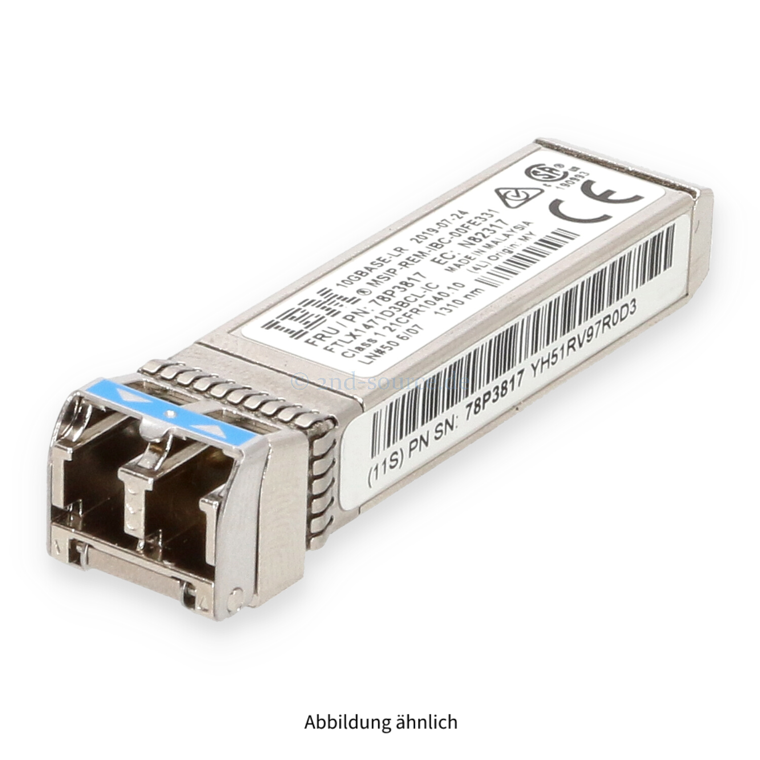 IBM 10GBase-LR Long Wave SFP+ Transceiver Module 78P3817