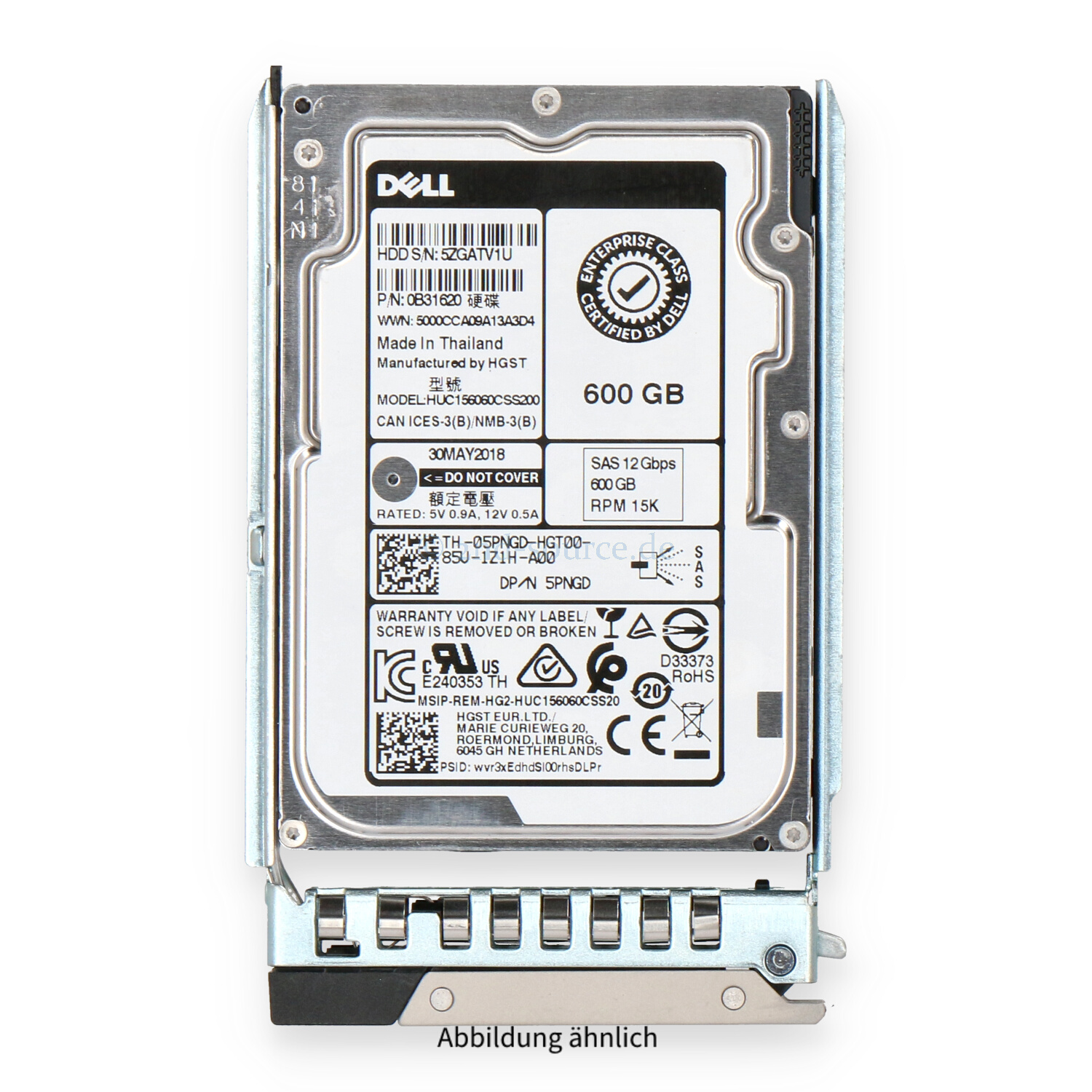 Dell 600GB 15k SAS 12G SFF HotPlug HDD 5PNGD 05PNGD