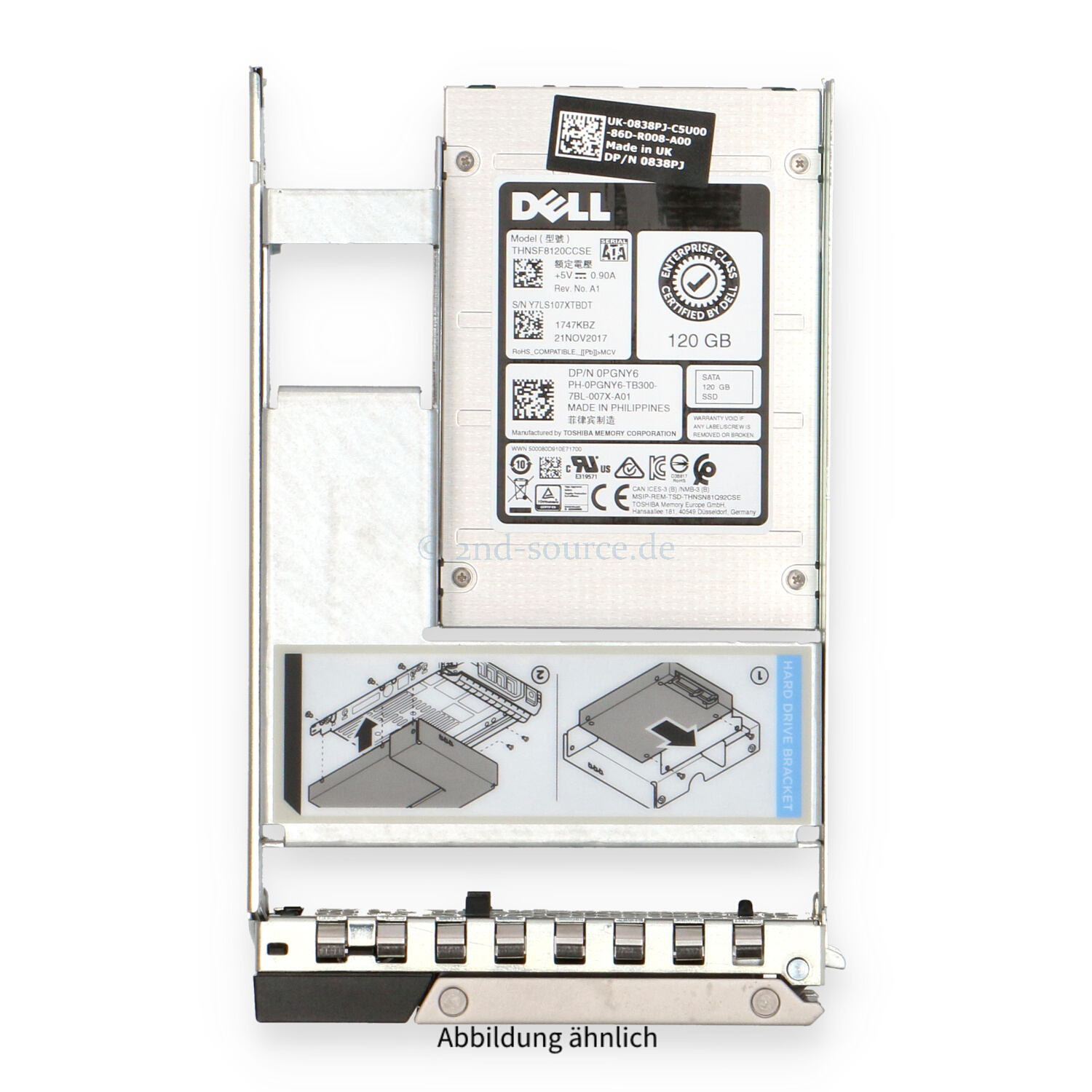 Dell 120GB SATA 6G LFF Mixed Use HotPlug SSD 400-ATFM PGNY6 0PGNY6