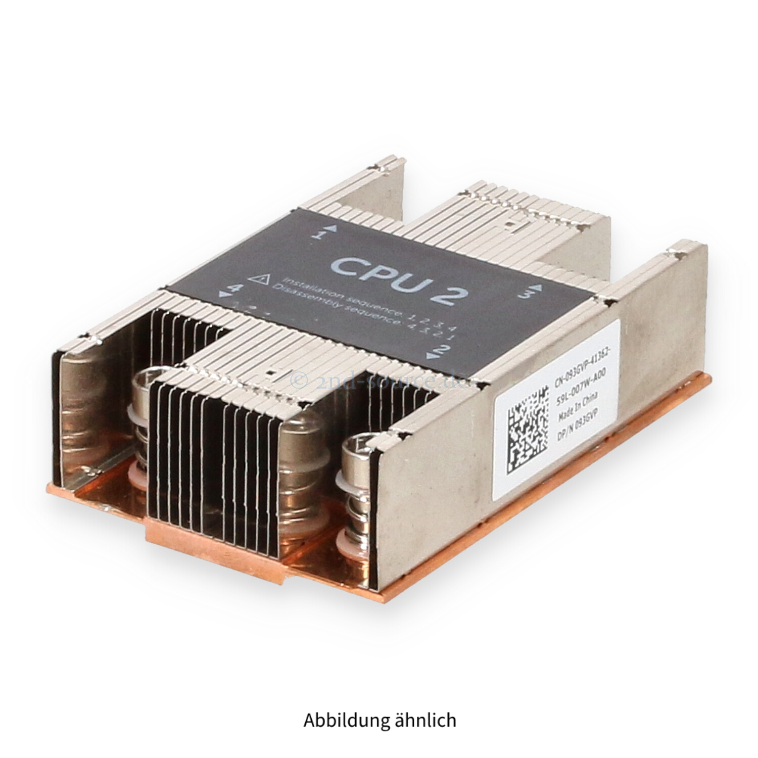 Dell Standard Heatsink CPU 2 68mm PowerEdge M630 93GVP 093GVP Dell Standard Heatsink CPU 2 68mm PowerEdge M630 93GVP 093GVP