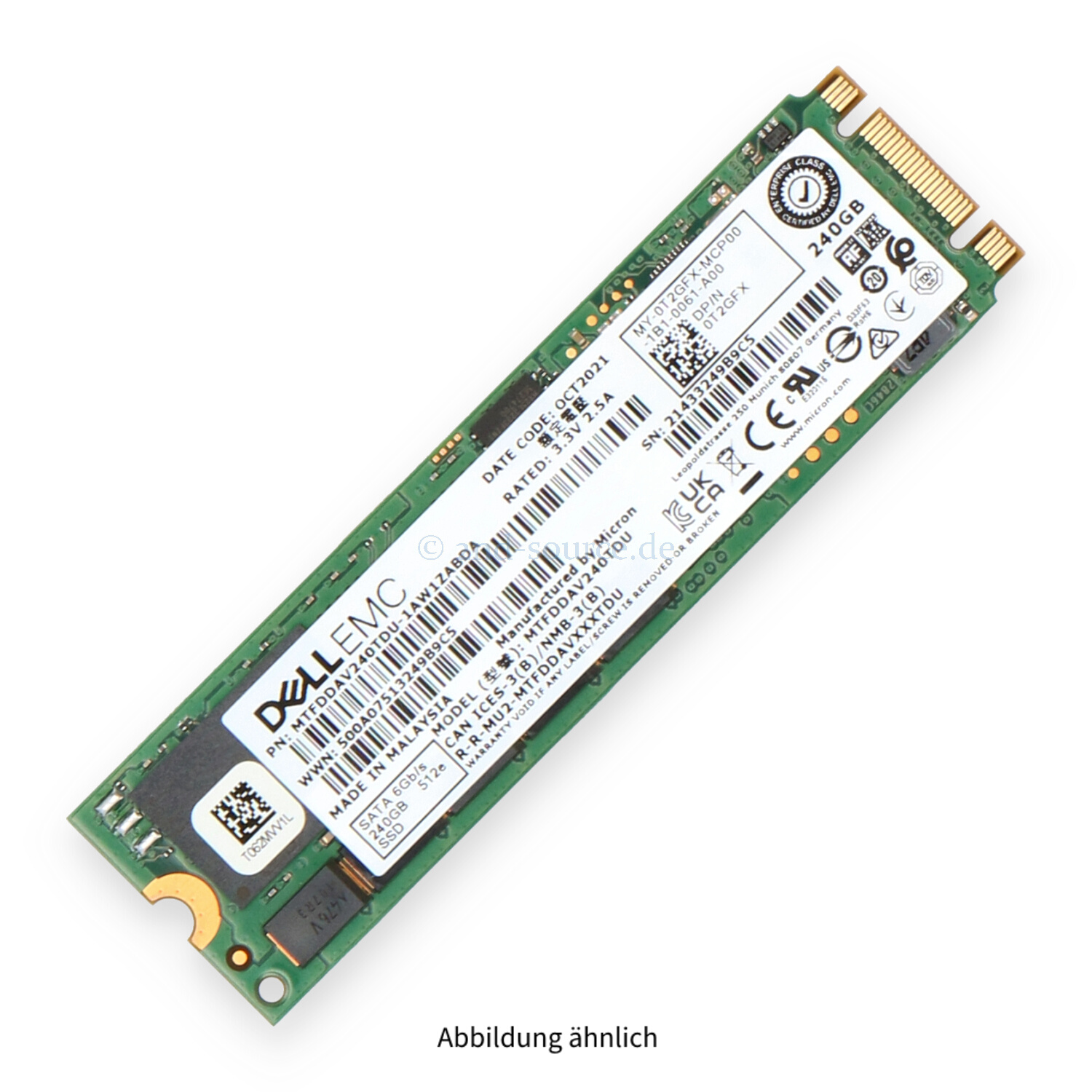 Dell 240GB SATA M.2 2280 6G Read Intensive SSD T2GFX 0T2GFX