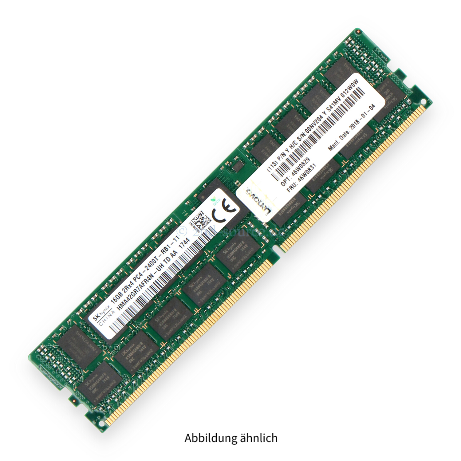 Lenovo 16GB PC4-19200T-R DIMM Dual Rank x4 (DDR4-2400) Registered ECC 46W0829 46W0831