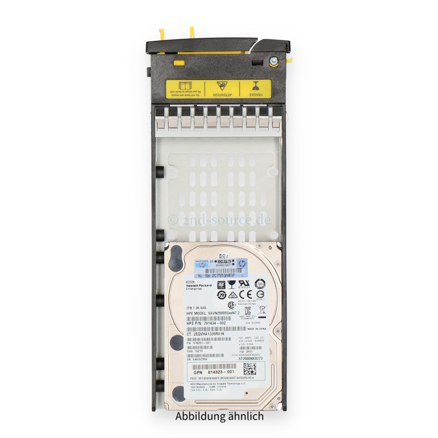 HPE 3PAR 2TB 7.2k SAS 12G SFF HotPlug HDD M0S92A 814668-001
