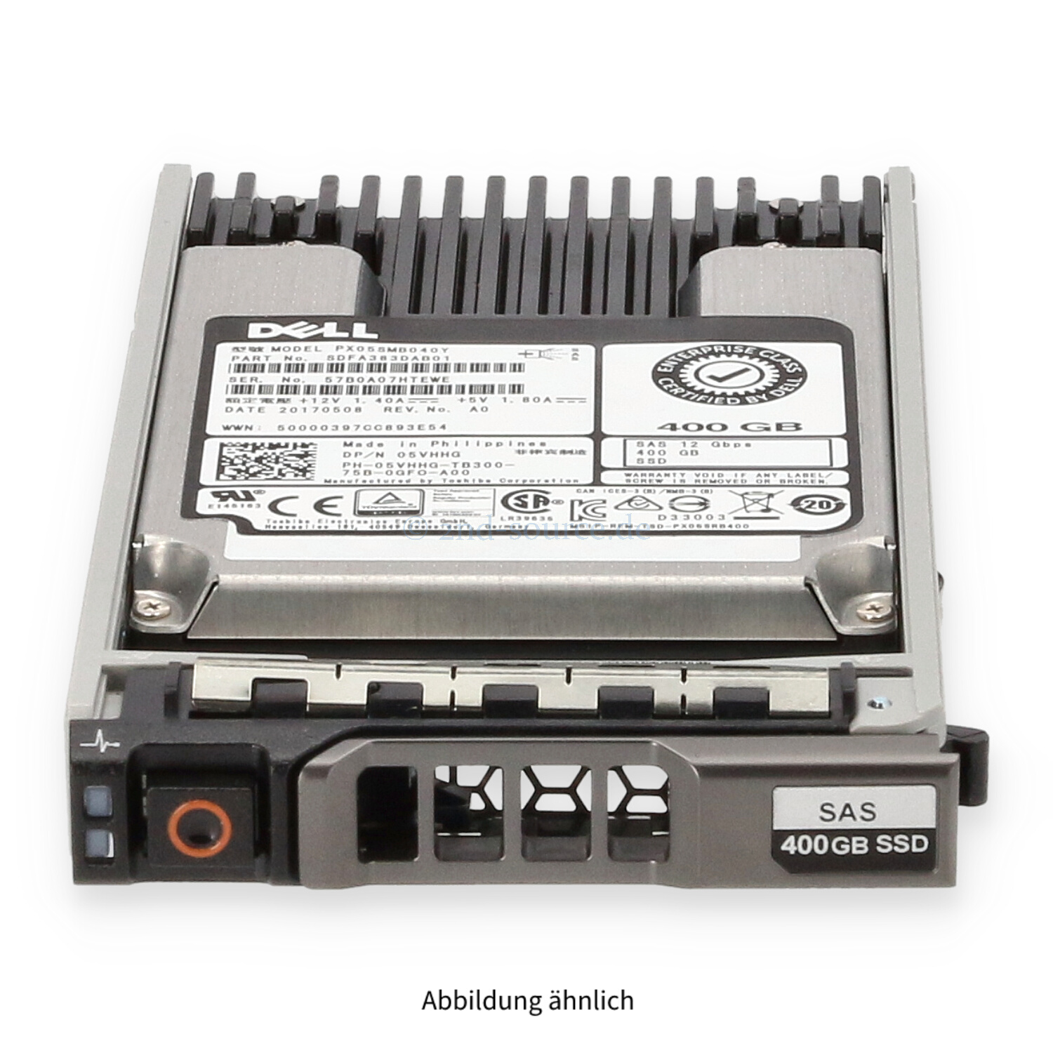 Dell 400GB SAS 12G SFF Write Intensive HotPlug SSD 5VHHG 05VHHG