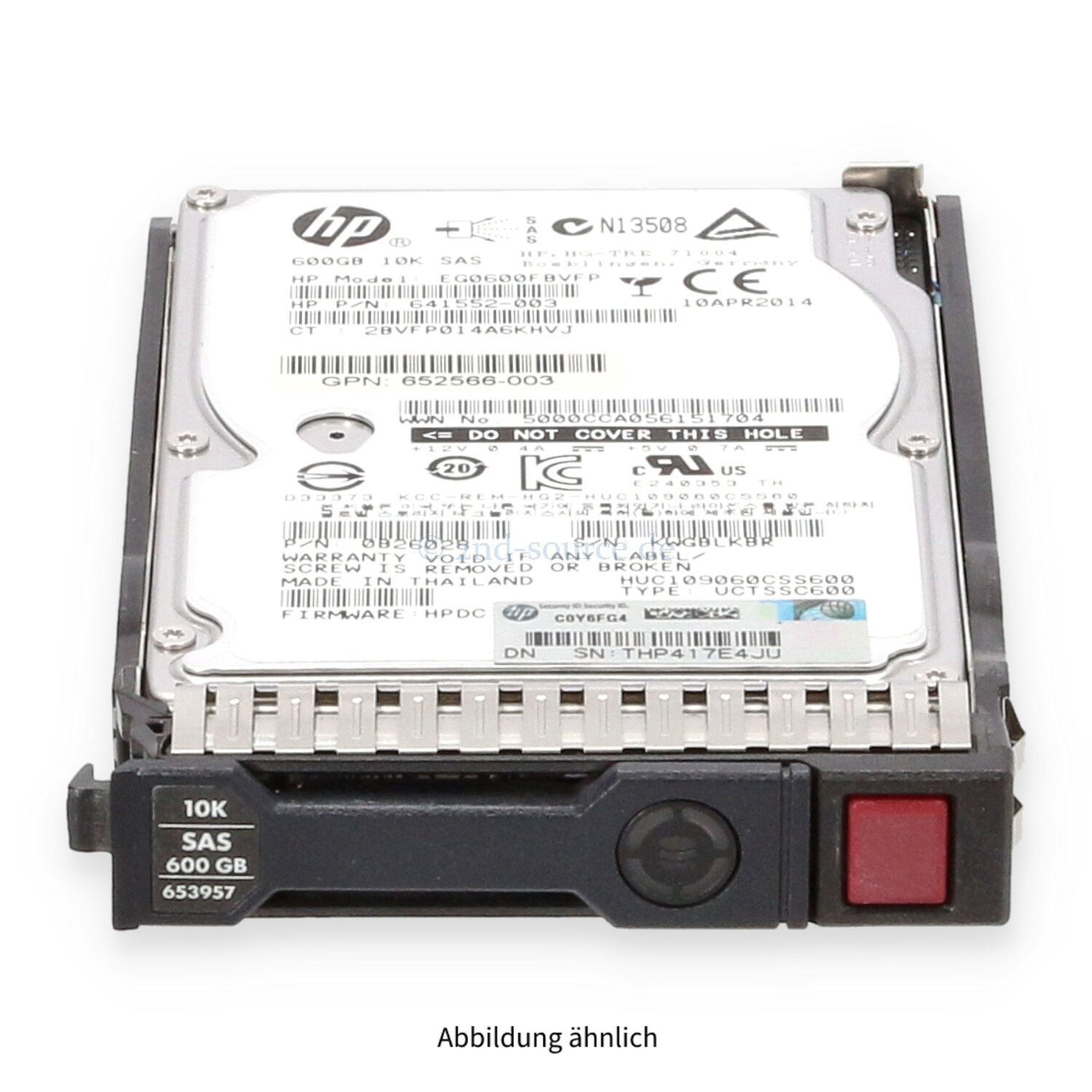 HPE 600GB 10k SAS 6G SFF SC HotPlug HDD 652583-B21 653957-001