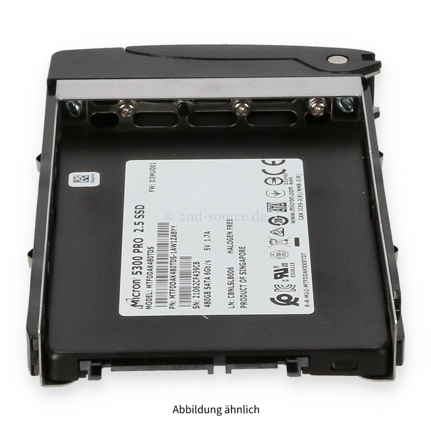 Supermicro 480GB SATA 6G SFF Mixed Use HotPlug SSD HDS-M2T-MTFDDAK480TDS1AW