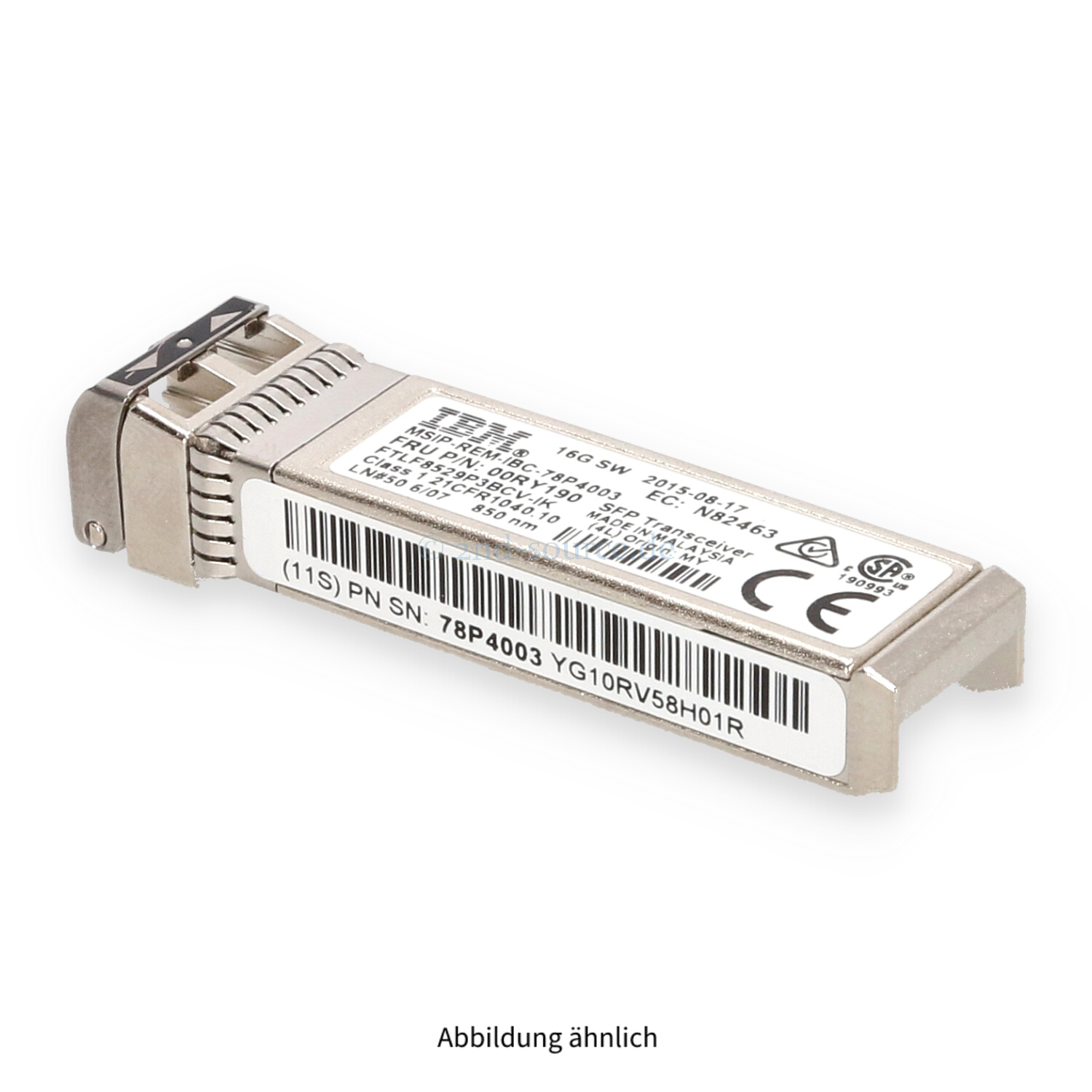 IBM 16G Short Wave FC SFP+ Transceiver 00RY190 AFBR-57F5MZ-IBY IBM 16G Short Wave FC SFP+ Transceiver 00RY190 AFBR-57F5MZ-IBY