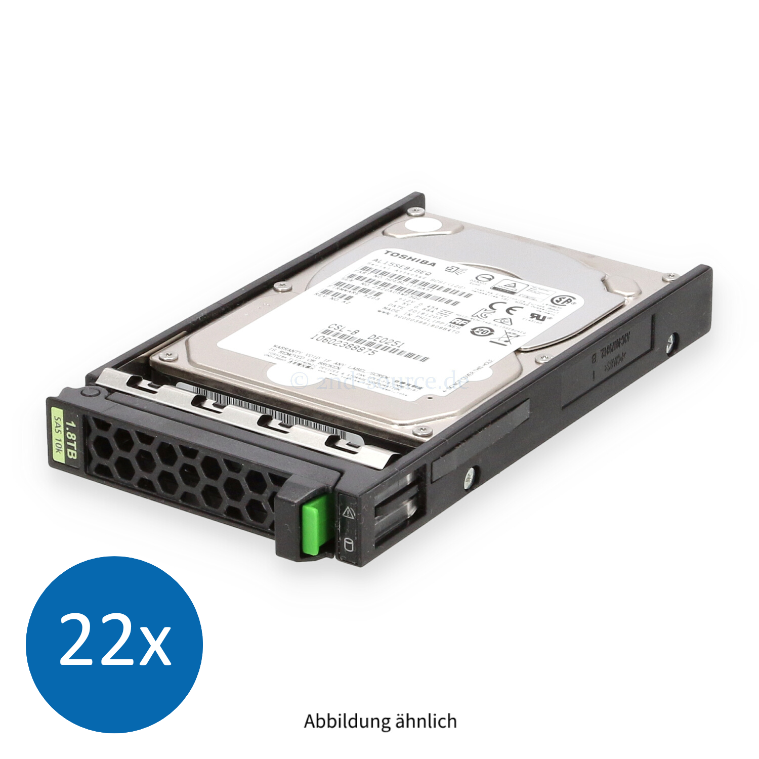 22x Fujitsu 1.8TB 10k SAS 12G SFF HotPlug HDD S26461-F5730-L118 38062982 10602388875