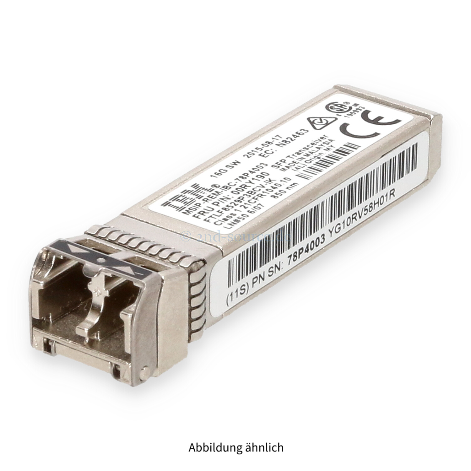 IBM 16G Short Wave FC SFP+ Transceiver 00RY190 AFBR-57F5MZ-IBY