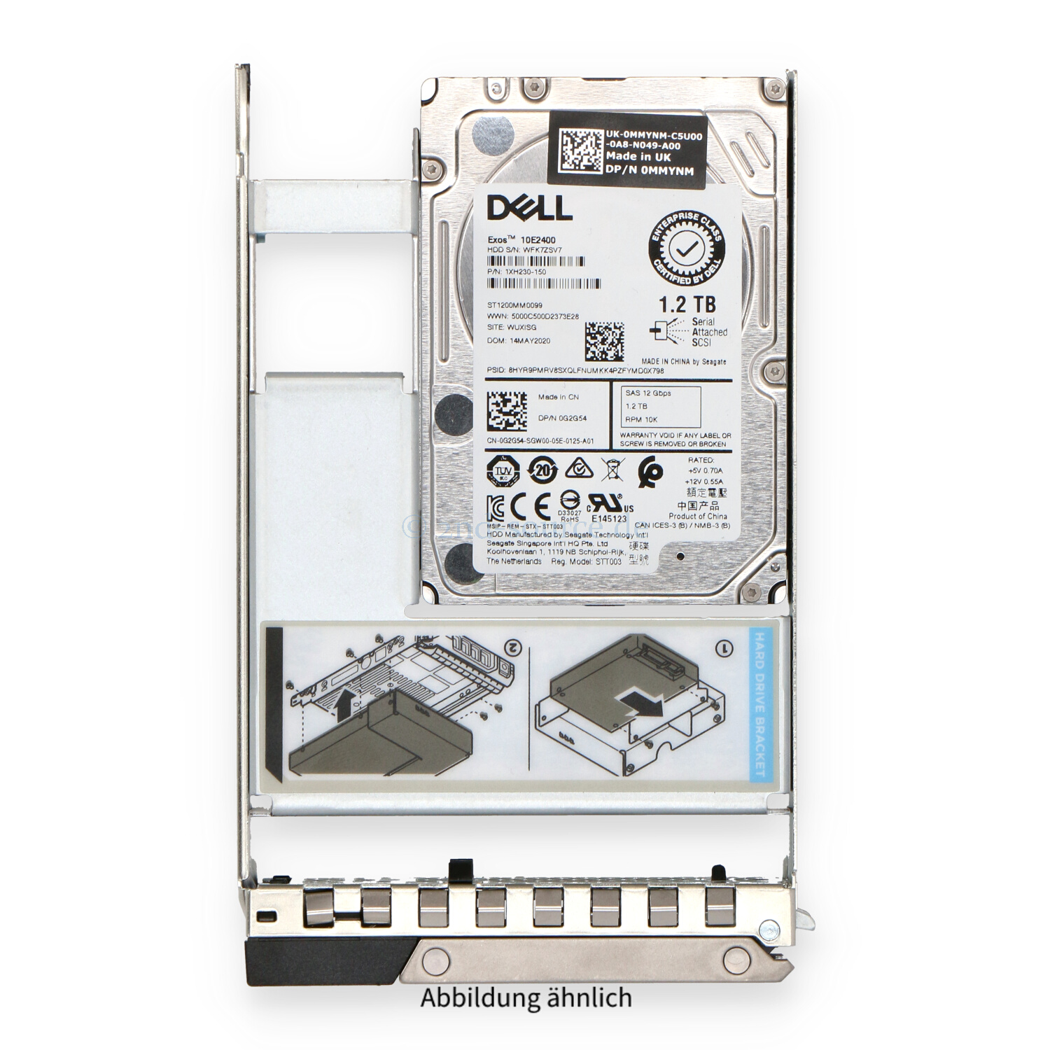 Dell 1.2TB 10k SAS 12G LFF HotPlug HDD G2G54 0G2G54