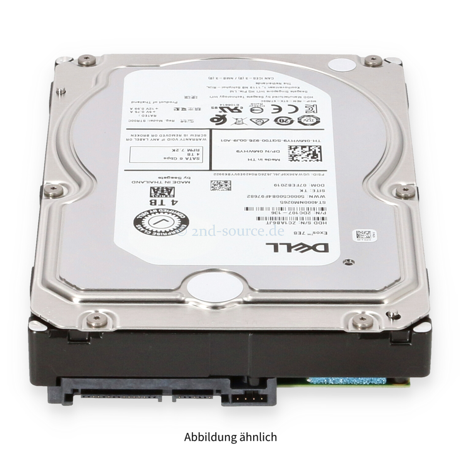 Dell 4TB 7.2k SATA 6G LFF HDD 400-AUUX MWHY9 0MWHY9
