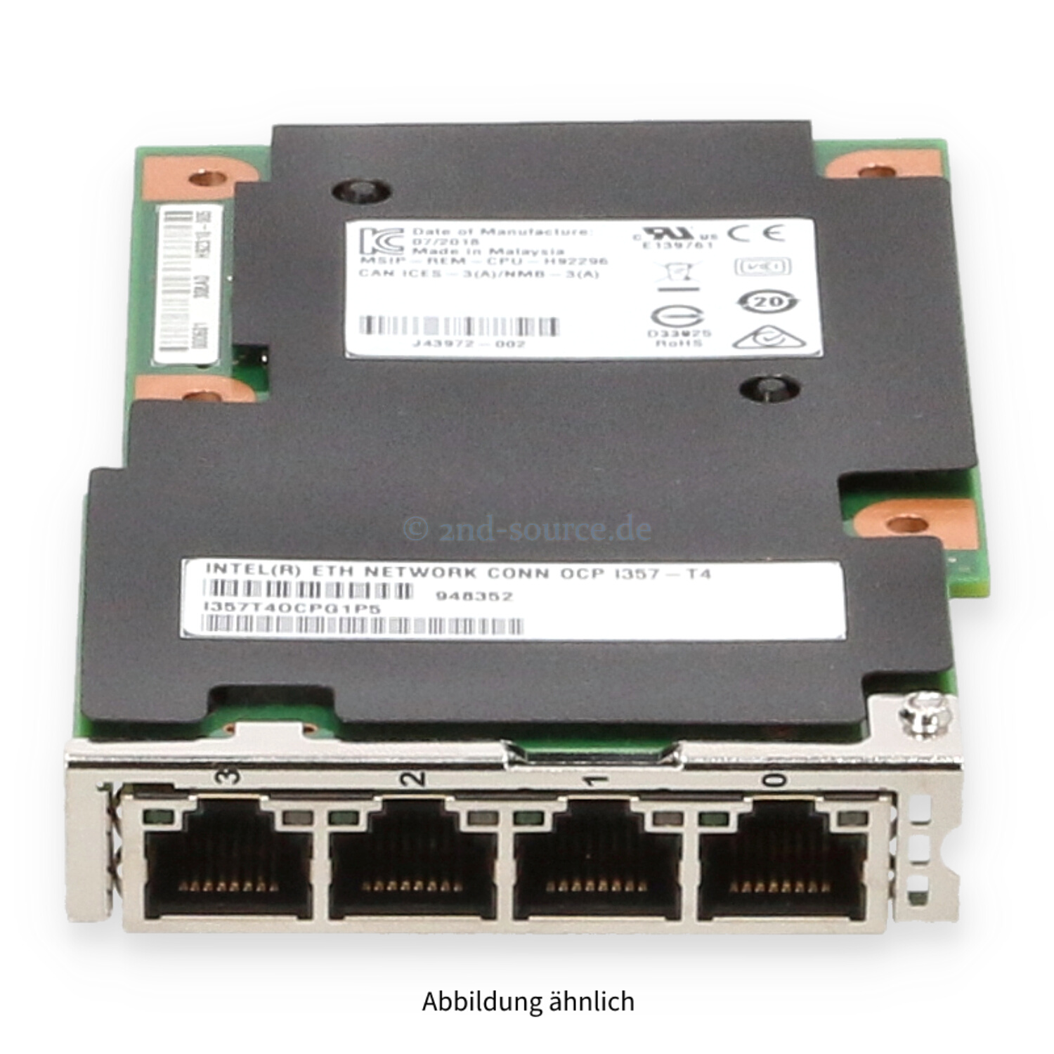 Intel I357-T4 4x 1000Base-T Network Daughter Card I357T4OCPG1P5 Intel I357-T4 4x 1000Base-T Network Daughter Card I357T4OCPG1P5