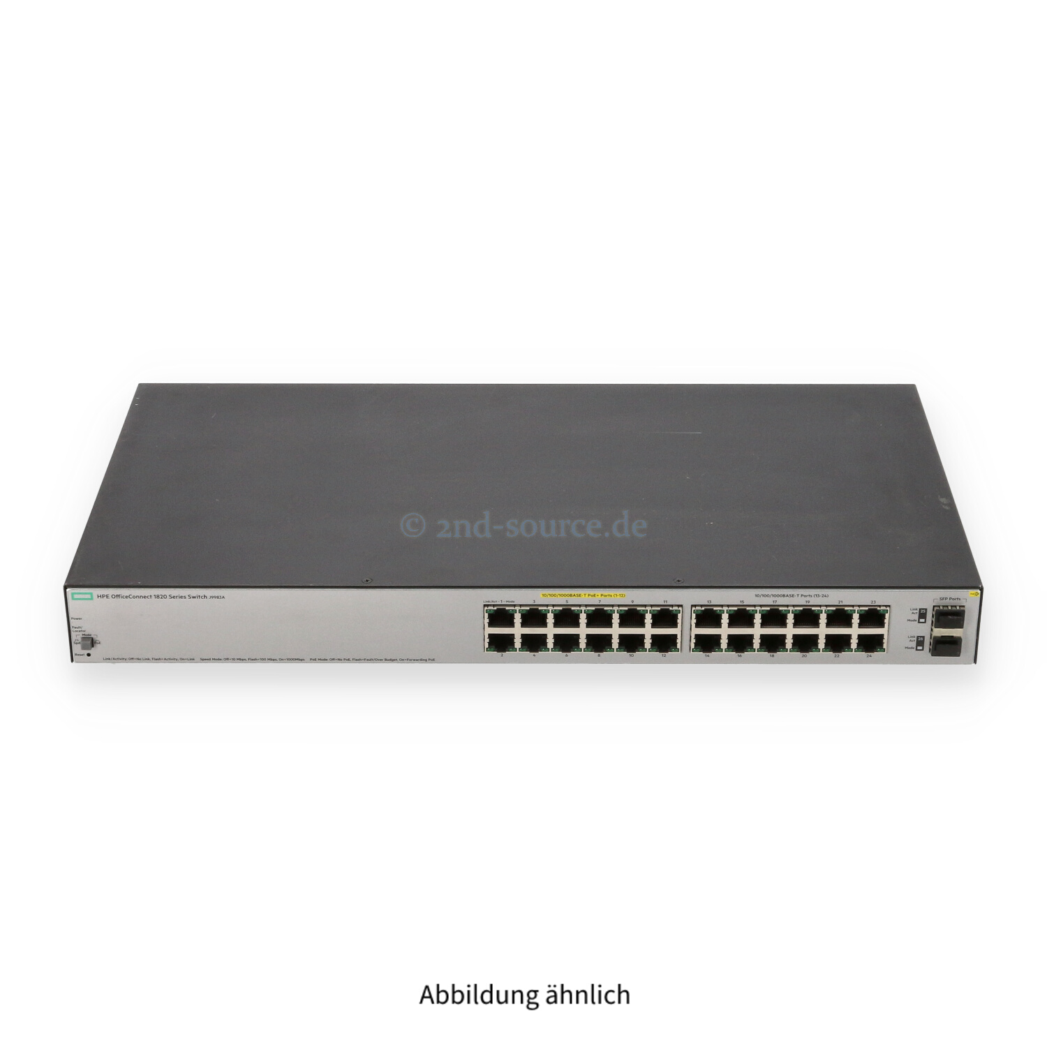 HPE ProCurve 1820-24G-PoE+ 12x 1000Base-T PoE+ 12x 1000Base-T 2x SFP 1G Switch J9983A
