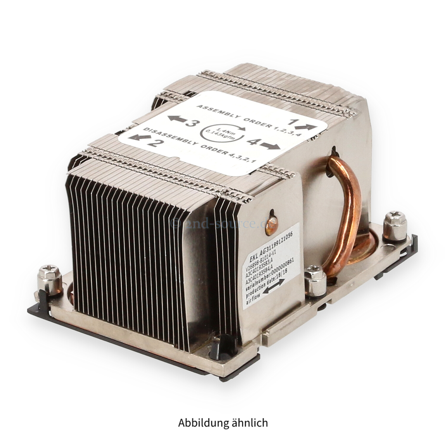 Fujitsu Heatsink RX2520 M4 M5 RX2540 M4 M5 V26898-B1014-V1 A3C40193583 A3C40193584