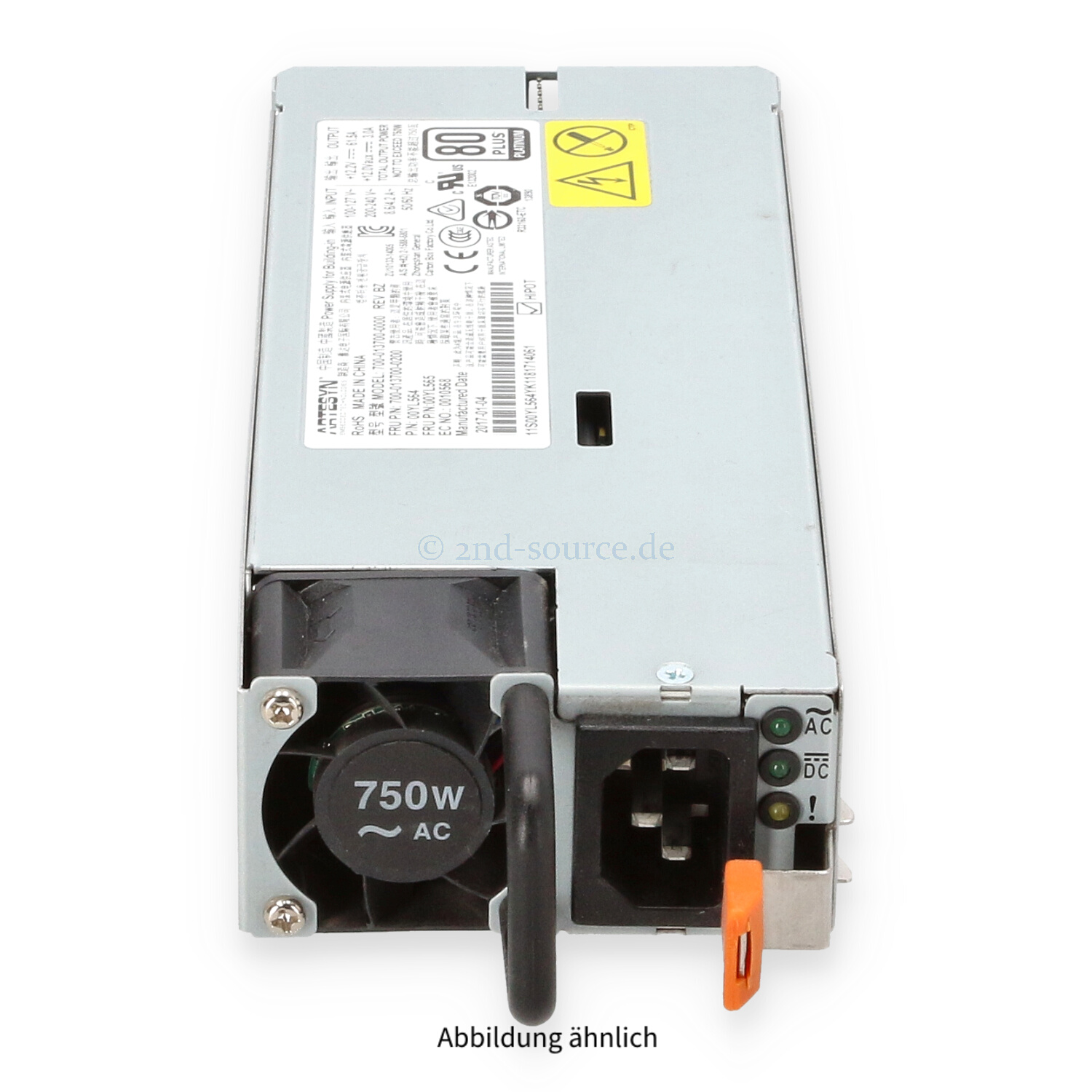 Lenovo Artesyn 750W Hot Plug Power Supply 00YL565 00YL564