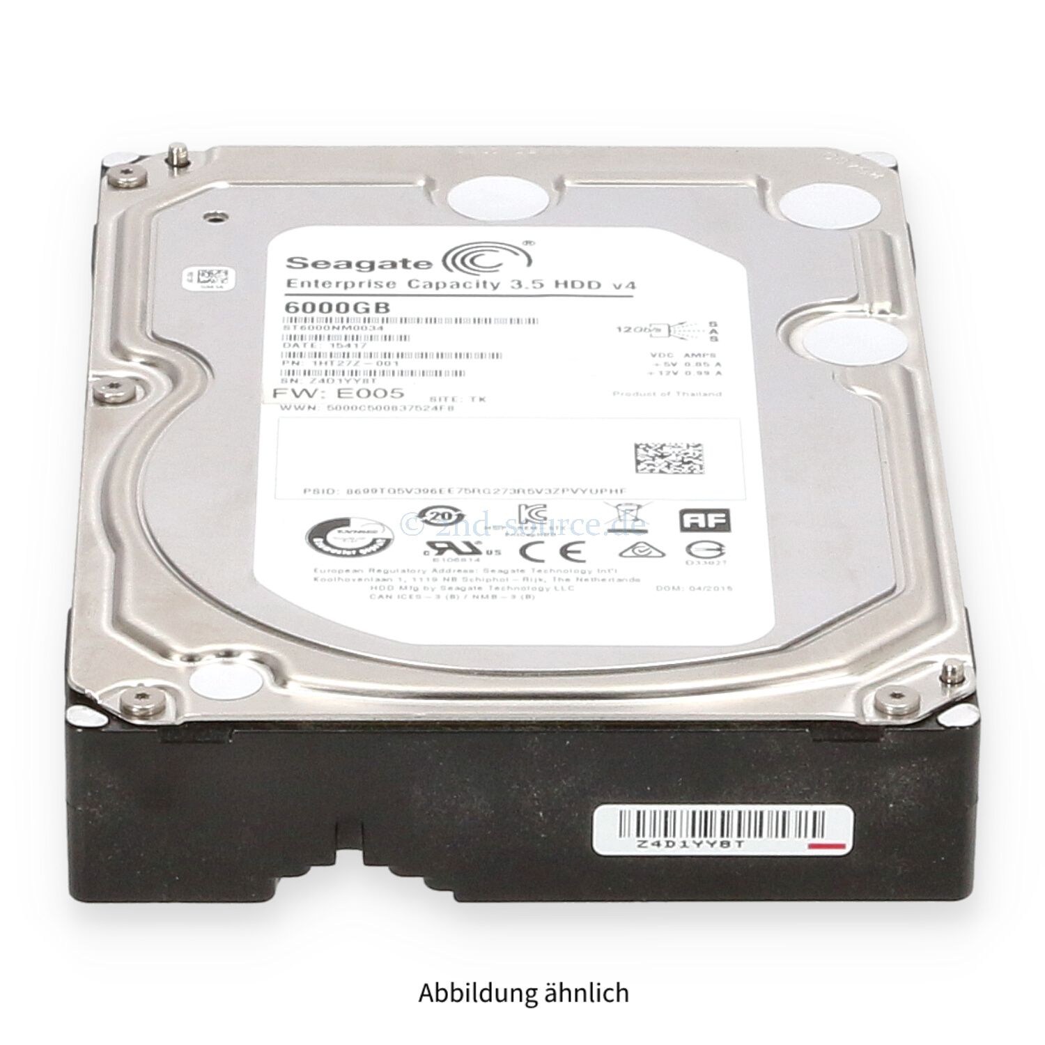 Seagate 6TB 7.2k SAS 12G LFF HDD ST6000NM0034 Seagate 6TB 7.2k SAS 12G LFF HDD ST6000NM0034
