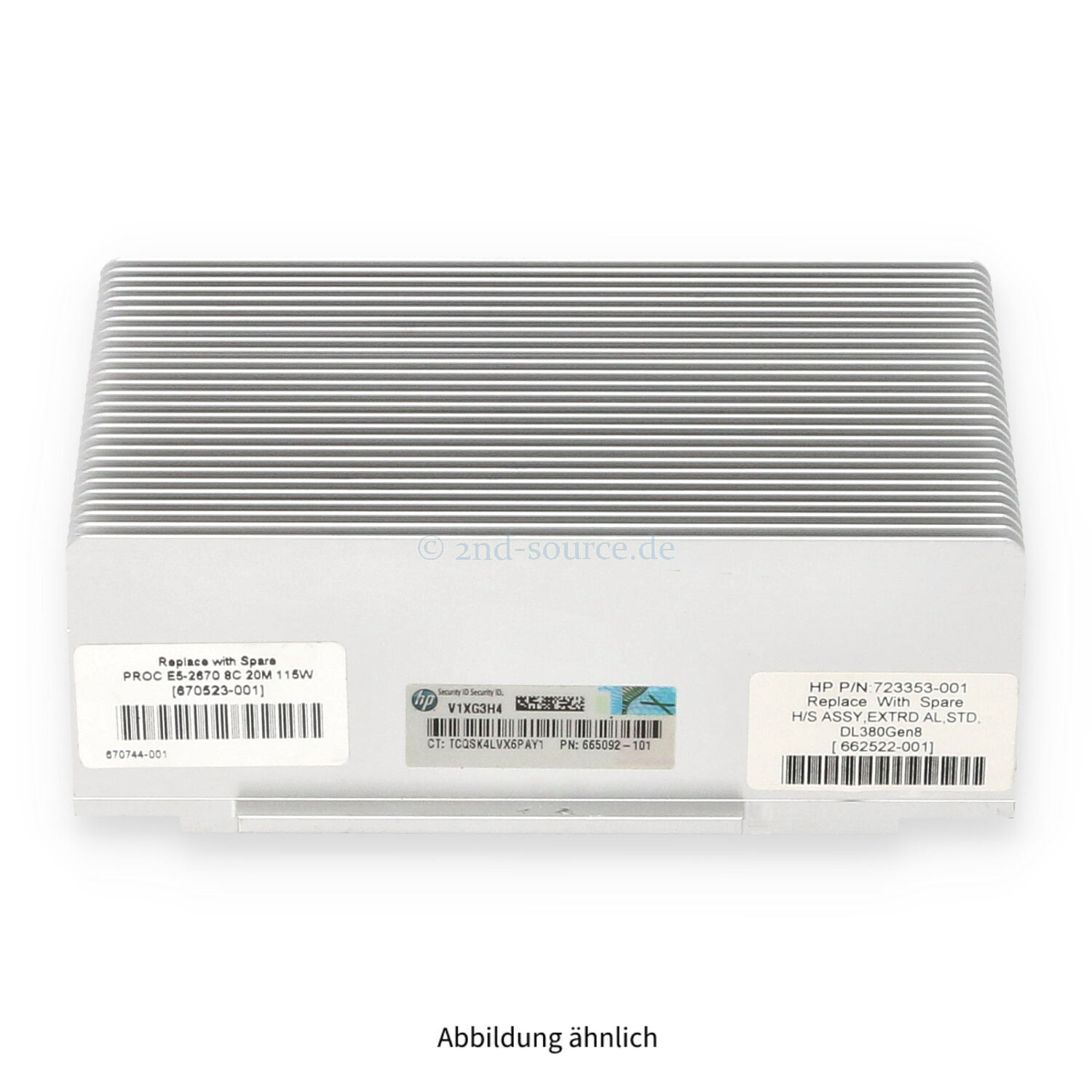HPE Heatsink V2 DL380 DL380p G8 662522-001 723353-001 HPE Heatsink V2 DL380 DL380p G8 662522-001 723353-001