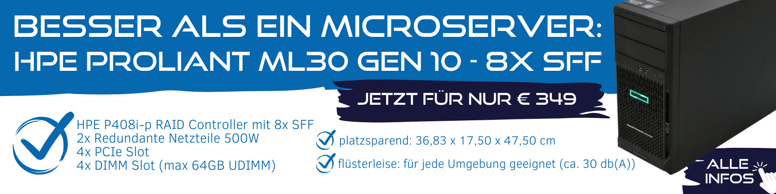 2nd Source GmbH - HPE Prliant ML30 Gen10 - 8xSFF