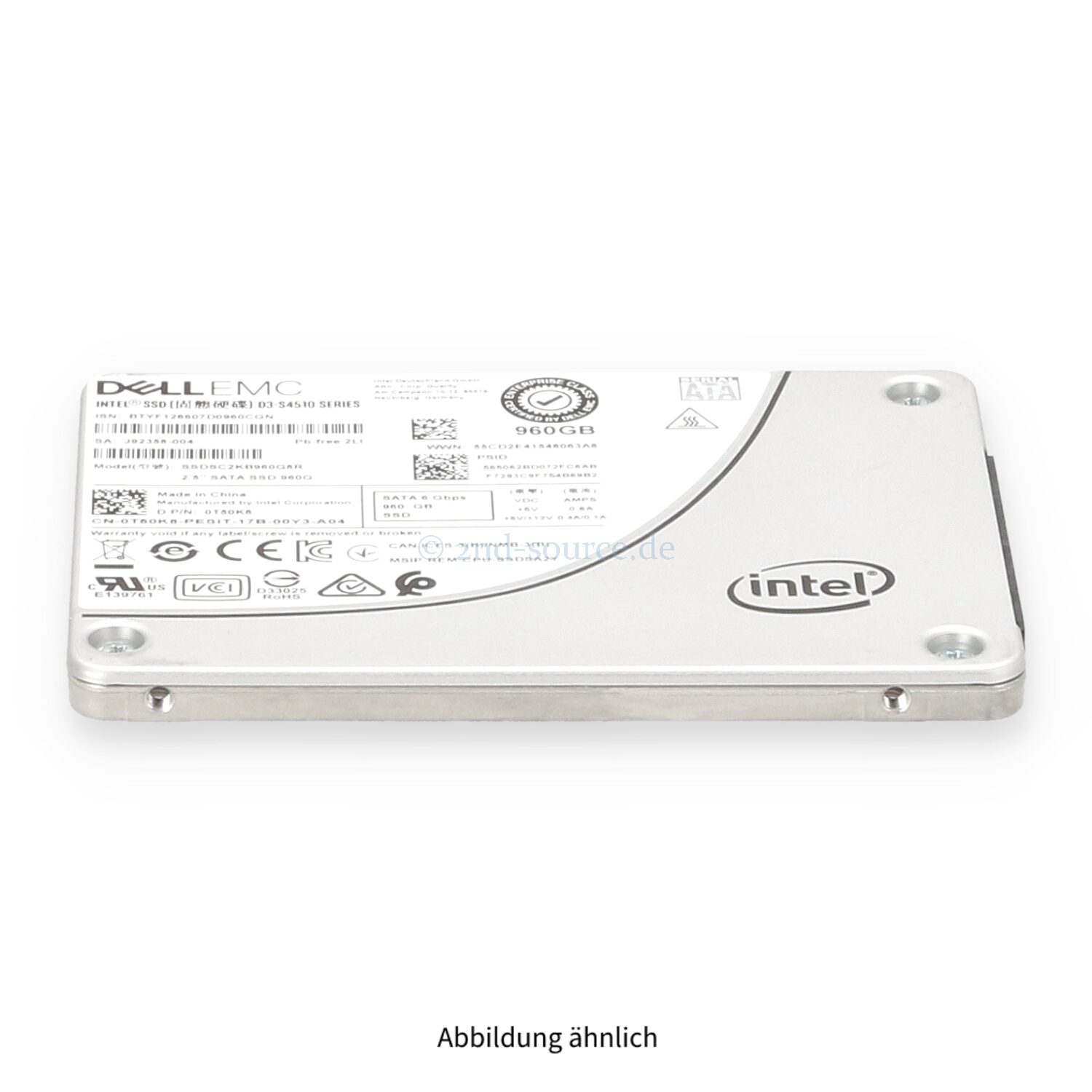 Dell 960GB SATA 6G SFF Read Intensive SSD T50K8 0T50K8