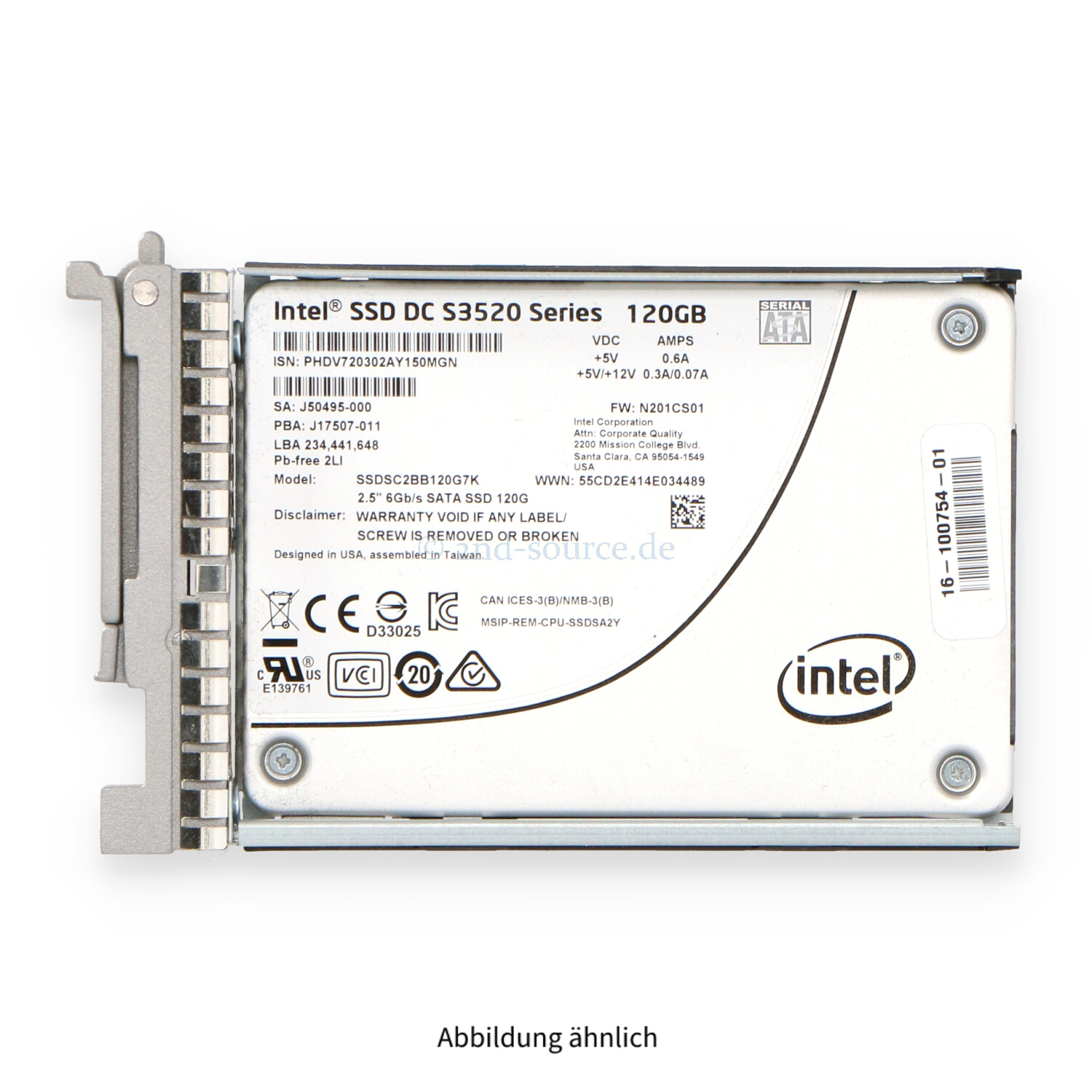 Cisco 120GB SATA 6G SFF HotPlug SSD UCSC-SD120GBKS4-EV 16-100754-01