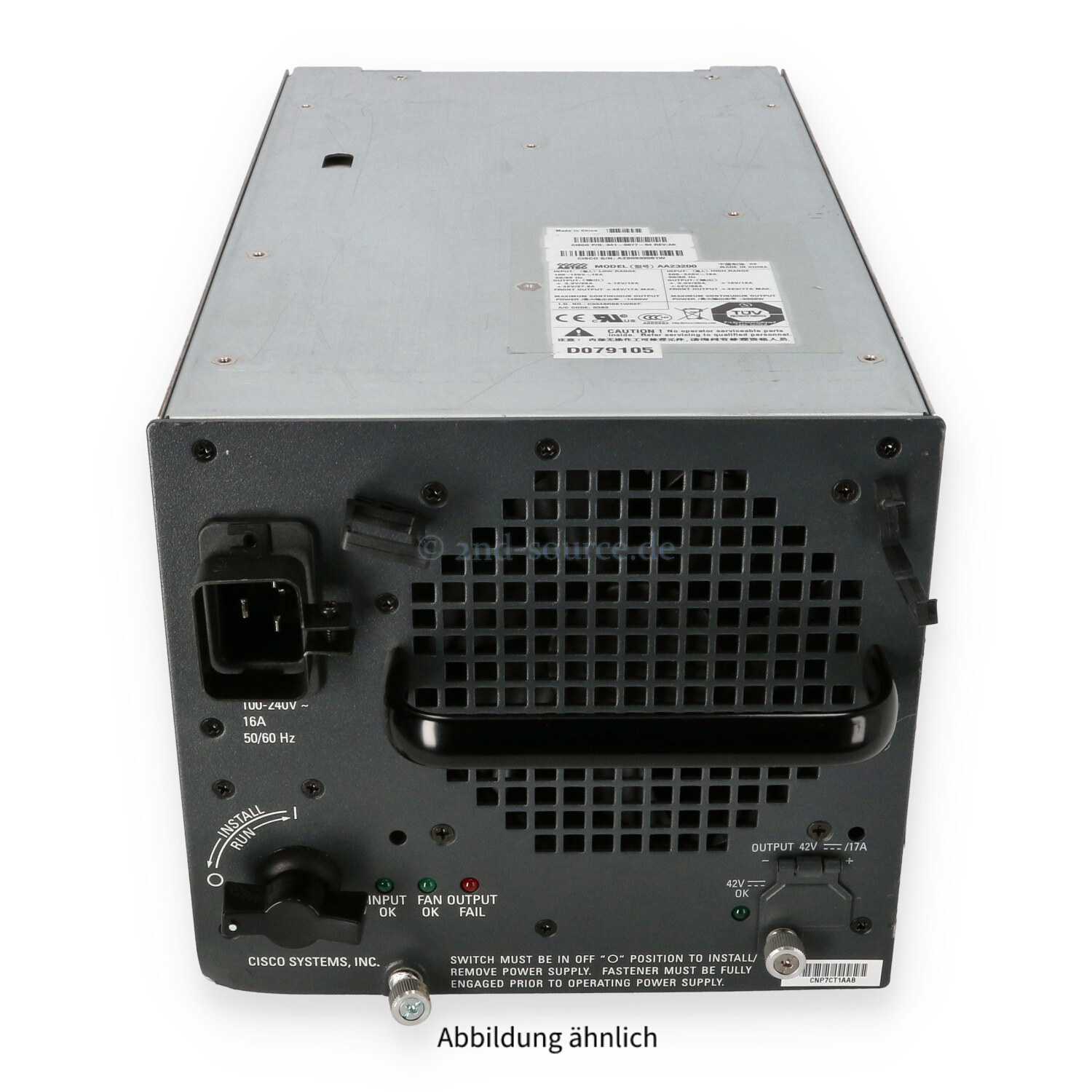 Cisco Astec 3000W AC Power Supply Catalyst 6500 341-0077-04 CNP7CT1AAB
