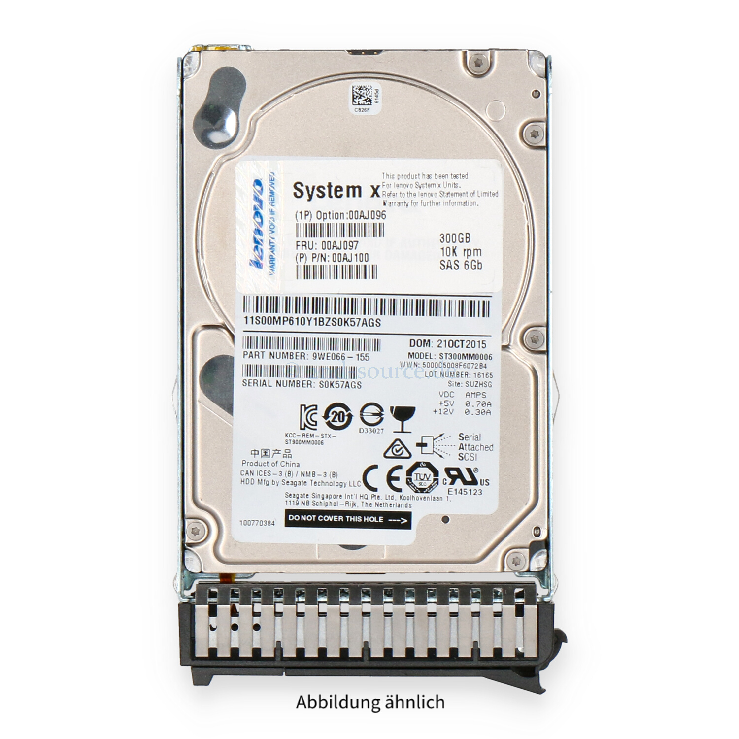 Lenovo 300GB 10k SAS 6G SFF HotPlug HDD 00AJ096 00AJ097 00AJ100