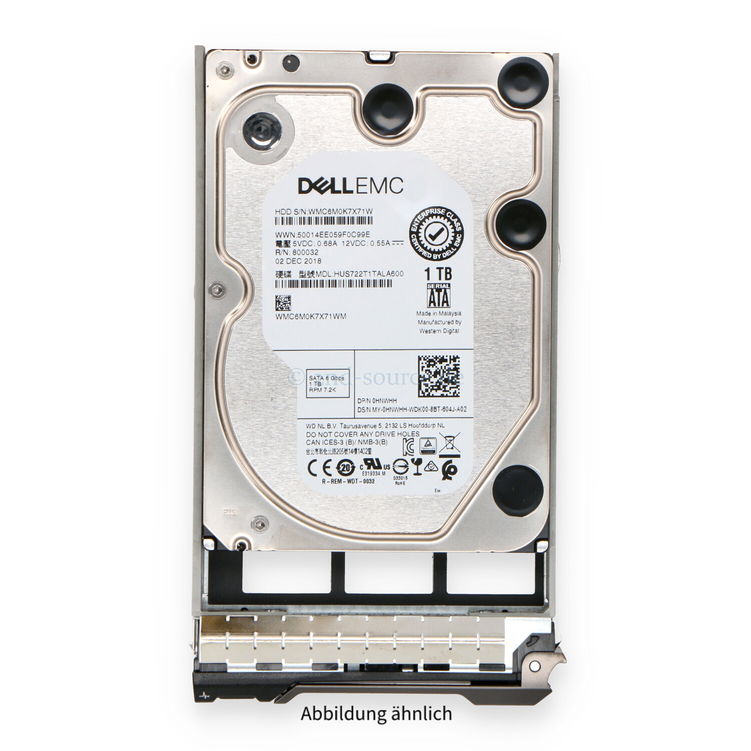 Dell 1TB 7.2k SATA 6G LFF HotPlug HDD HNWHH 0HNWHH