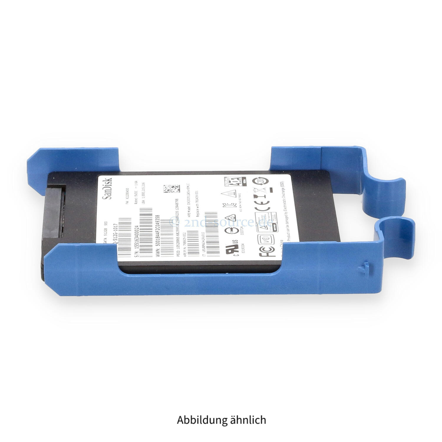 HPE 3PAR 512GB SATA 6G SFF Self Encrypting Node Drive StoreServ 20000 782409-001
