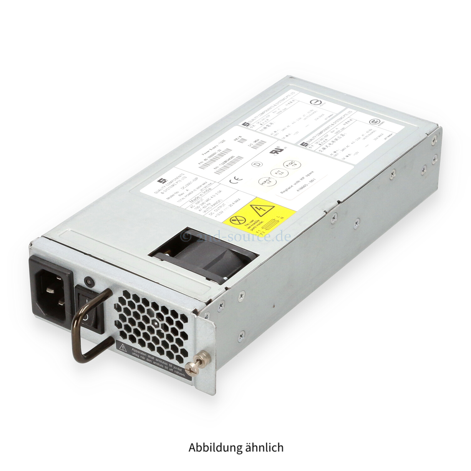 HPE Brocade 300W AC SAN Switch Power Supply 4/64 8/80 418665-001 60-0300031-02 HPE Brocade 300W AC SAN Switch Power Supply 4/64 8/80 418665-001 60-0300031-02