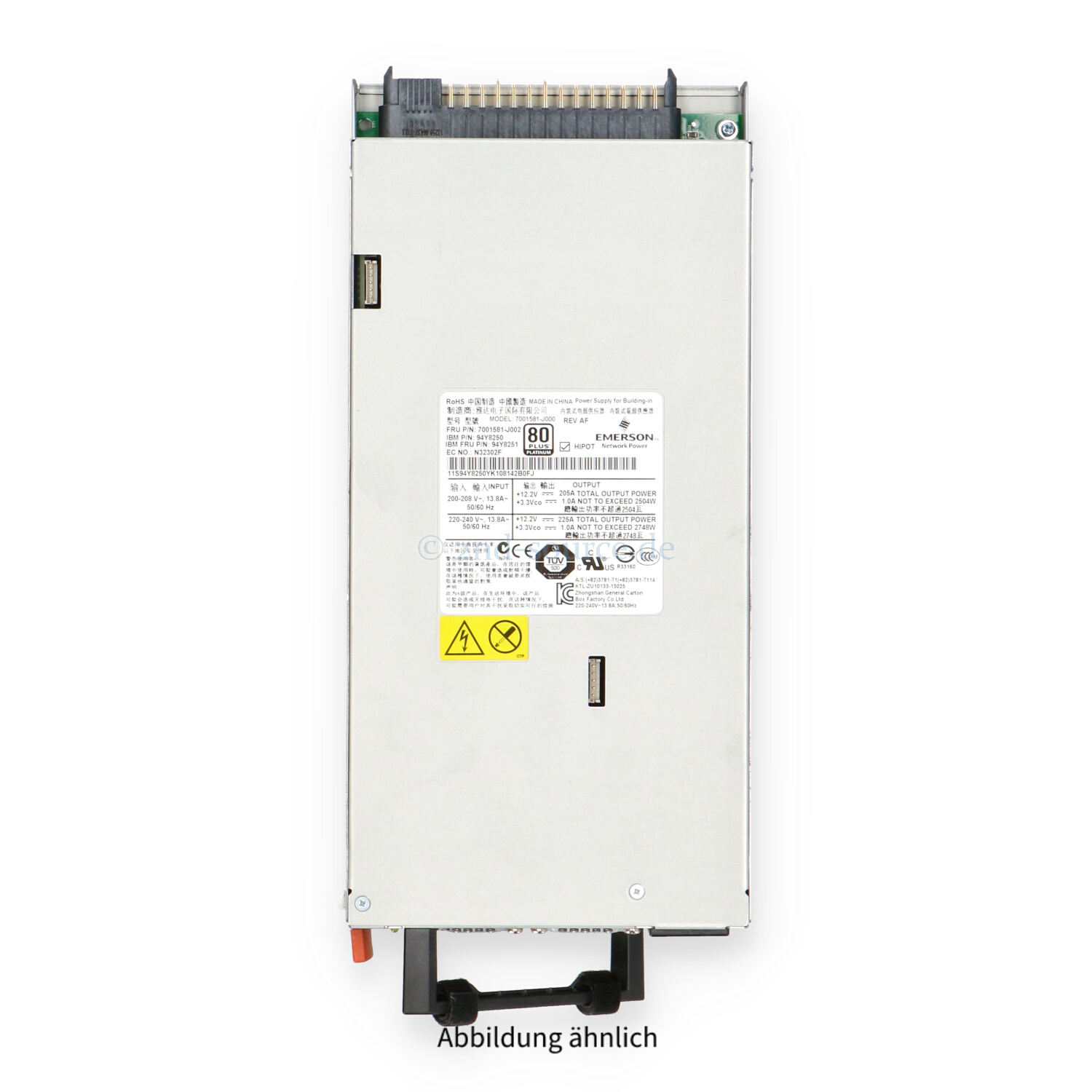 IBM 2500W Flex System HotPlug Power Supply 94Y8251 94Y8250