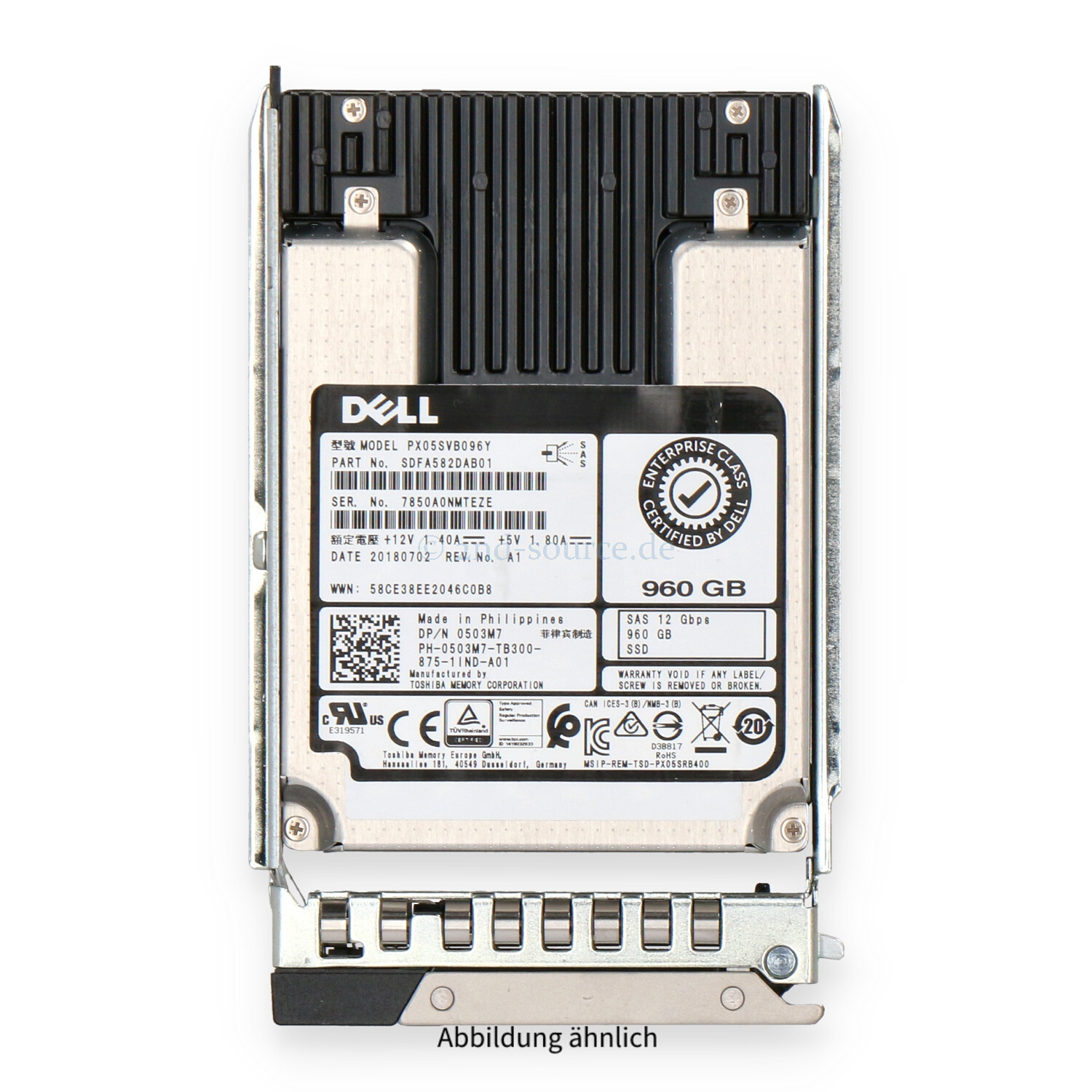 Dell 960GB SAS 12G SFF Mixed Use HotPlug SSD 503M7 0503M7