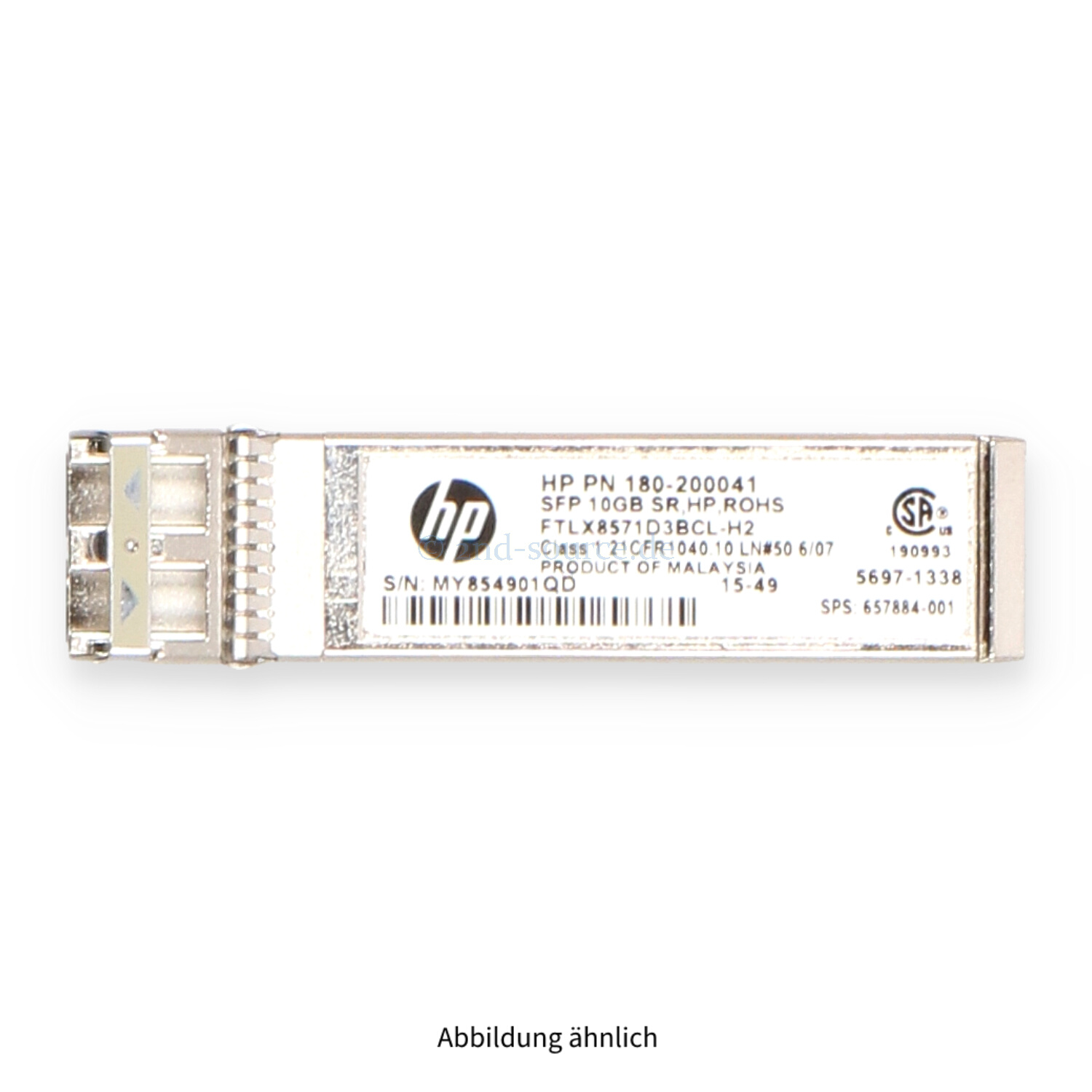 HPE 10GBase Short Wave SFP+ Transceiver Module StoreServ 20000 657884-001 5697-1338 HPE 10GBase Short Wave SFP+ Transceiver Module StoreServ 20000 657884-001 5697-1338