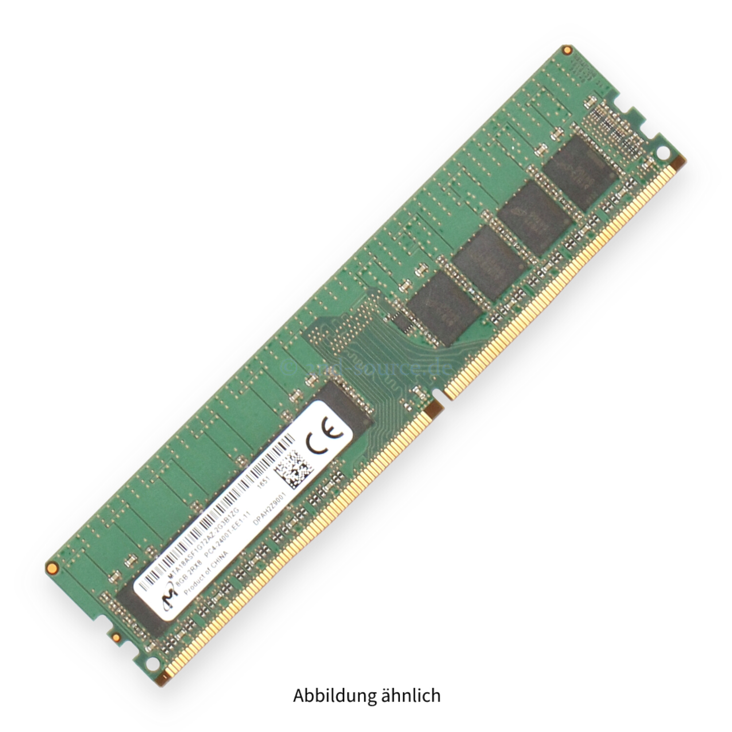 Micron 8GB PC4-19200T-E DIMM Dual Rank x8 (DDR4-2400) Unbuffered ECC MTA18ASF1G72AZ-2G3B1